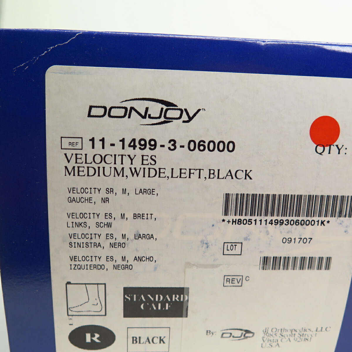DonJoy Velocity ES (Extra Support) Ankle Brace