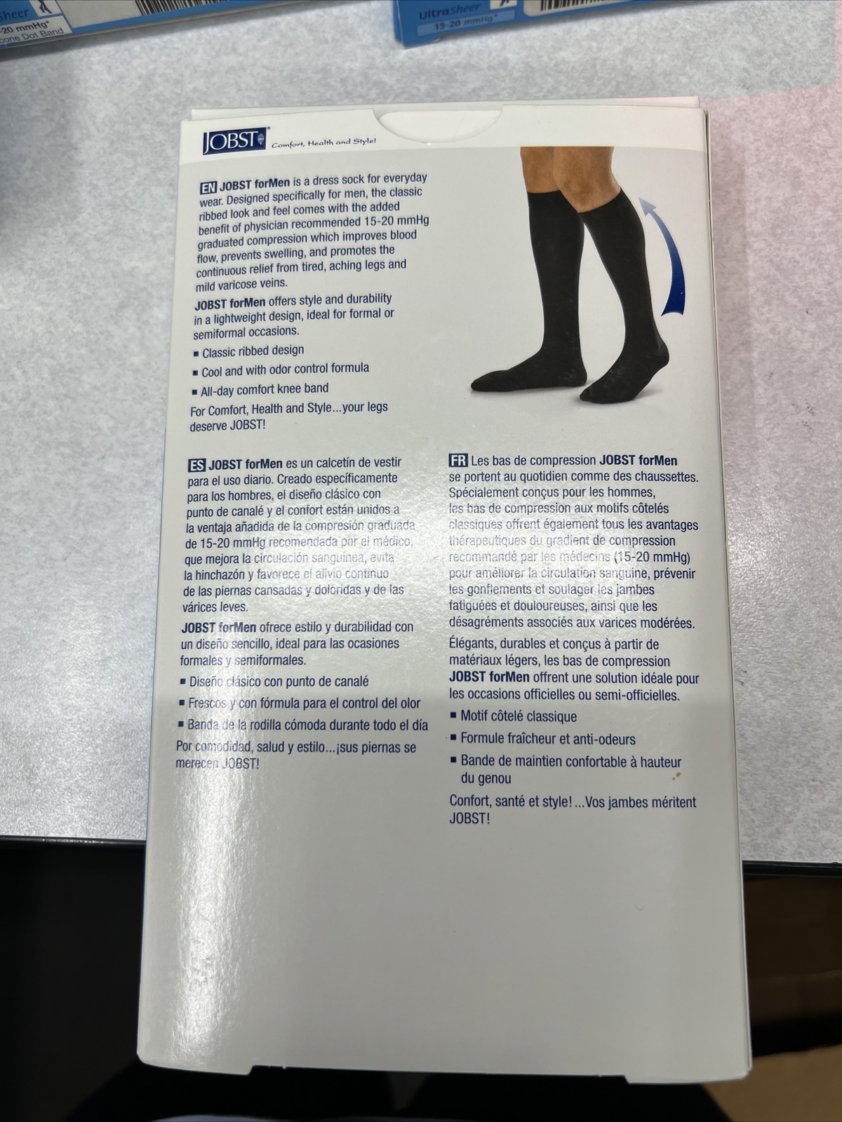 Jobst for Men Knee High CT 15-20mmHg Black Small