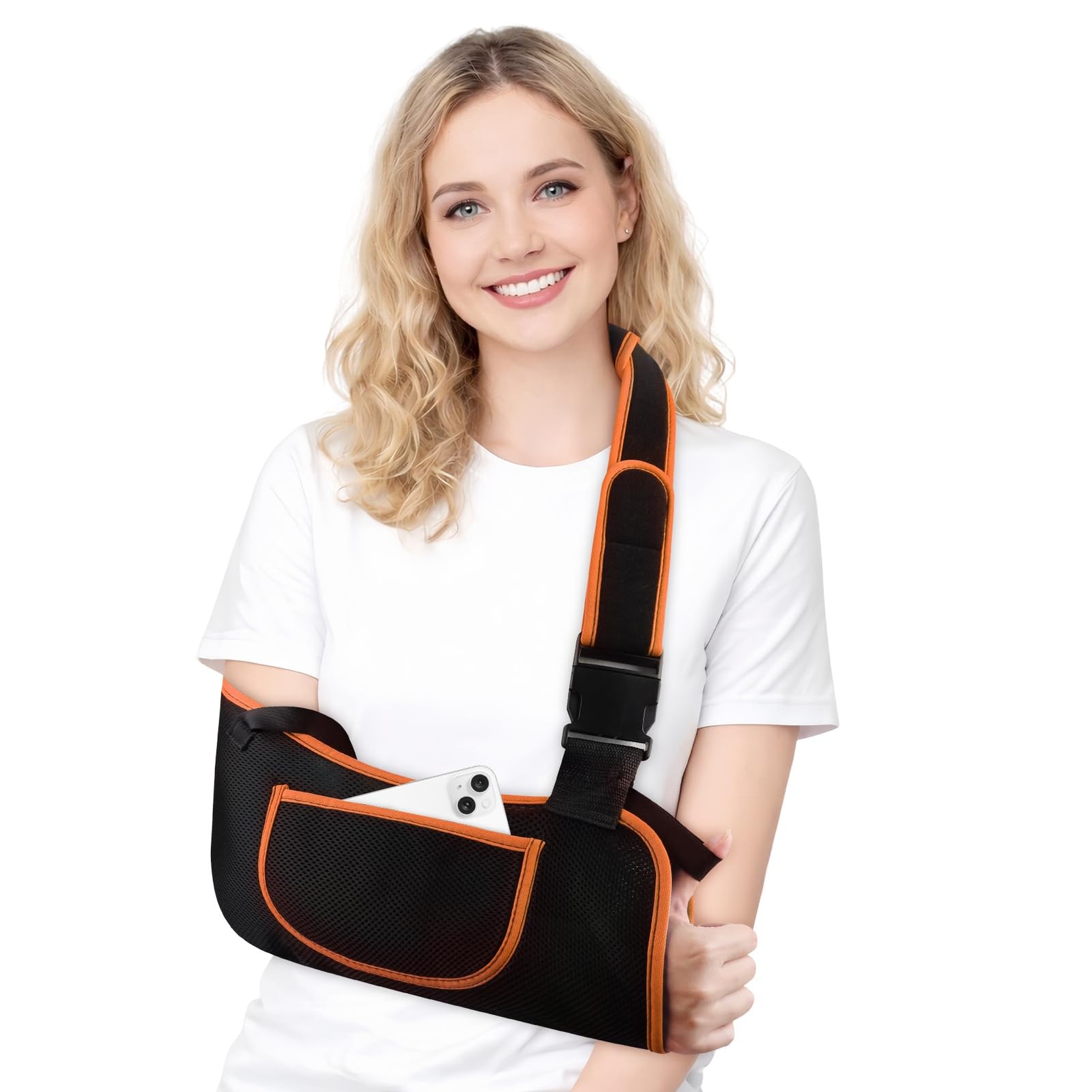 Arm Sling Shoulder Immobilizer for Men and Women, Adjustable Rotator Cuff Sup…