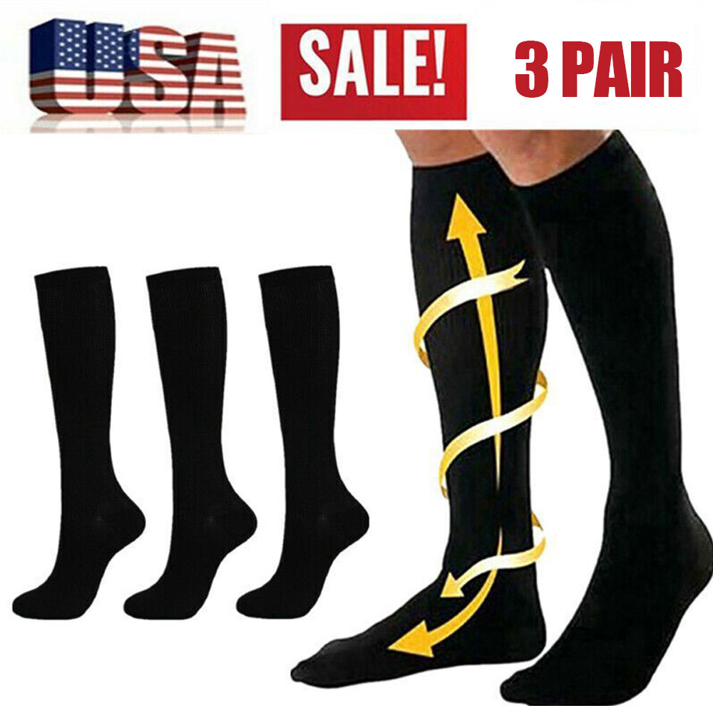 3X Diabetic Sock Anti Fatigue Compression Foot Sleeve Brace Support Sock