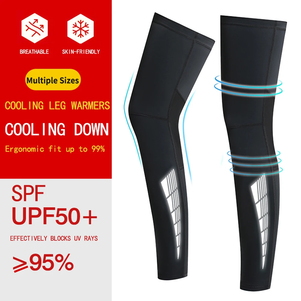 1 Pair Sun protection leg covers, non-slip, cycling, ice silk, breathable, quick