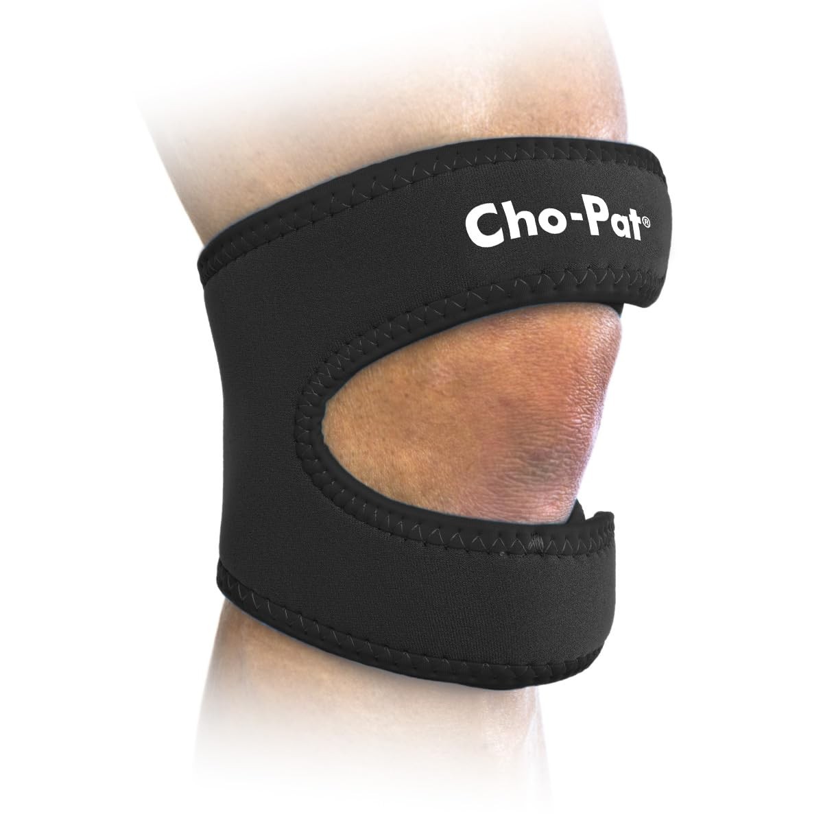 Cho-Pat Dual Action Knee Support Strap for Tendonitis & Medium, Black