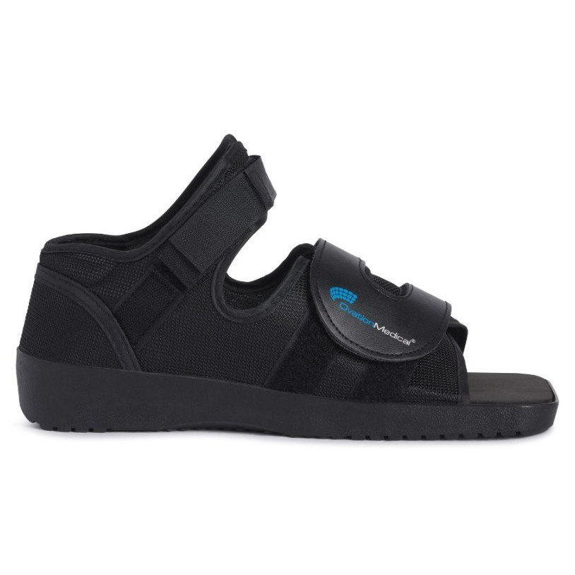 Ovation Medical Square Toe Mesh Top Post-Op Shoe Adjustable S Black 733-003