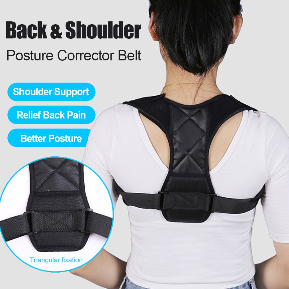 Adjustable Posture Corrector Low Back Support Shoulder Brace Belt For Men Women