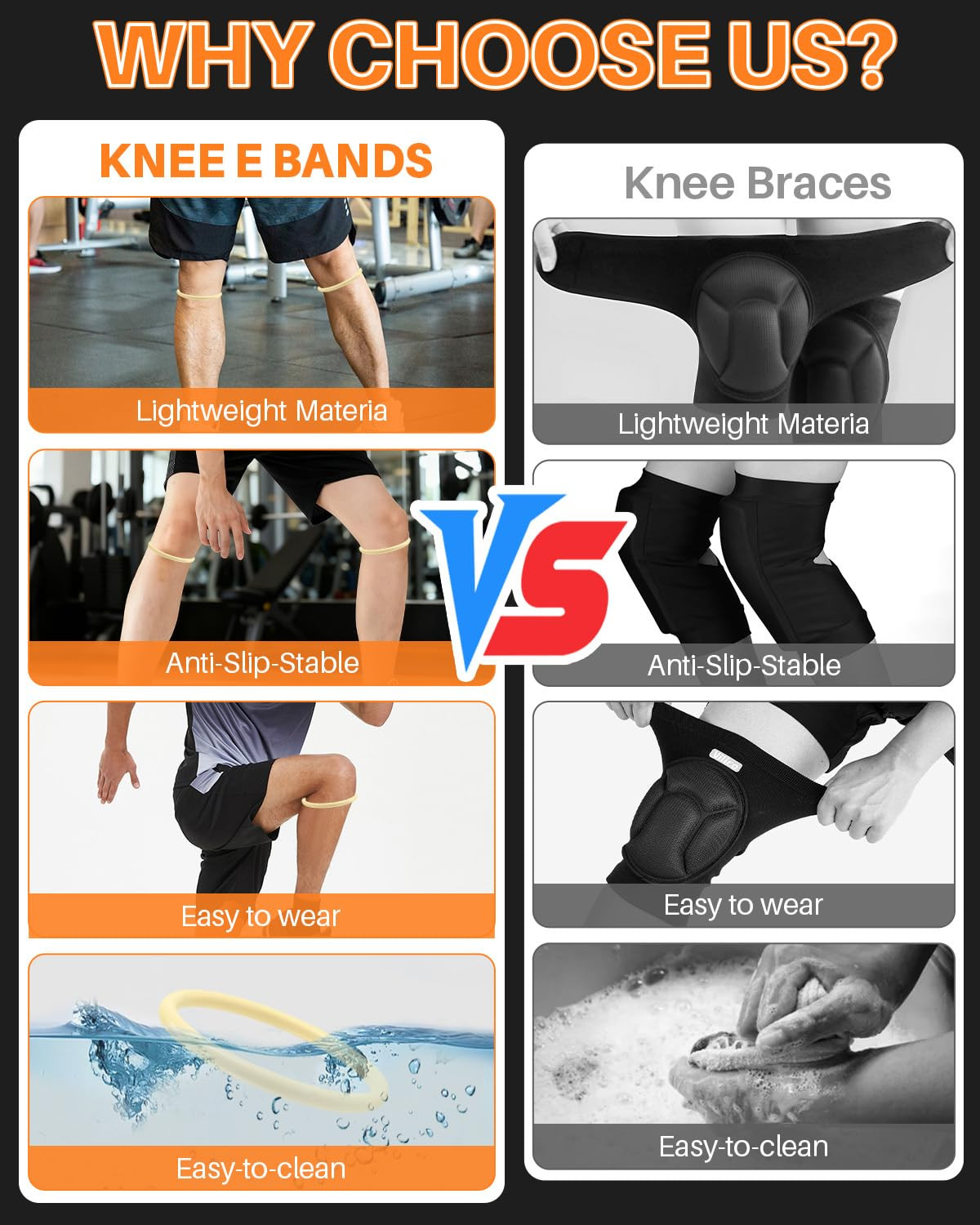 2PCS Patellar Tendon Support Strap for Knee Pain Relief, Patella Bands for Ba…