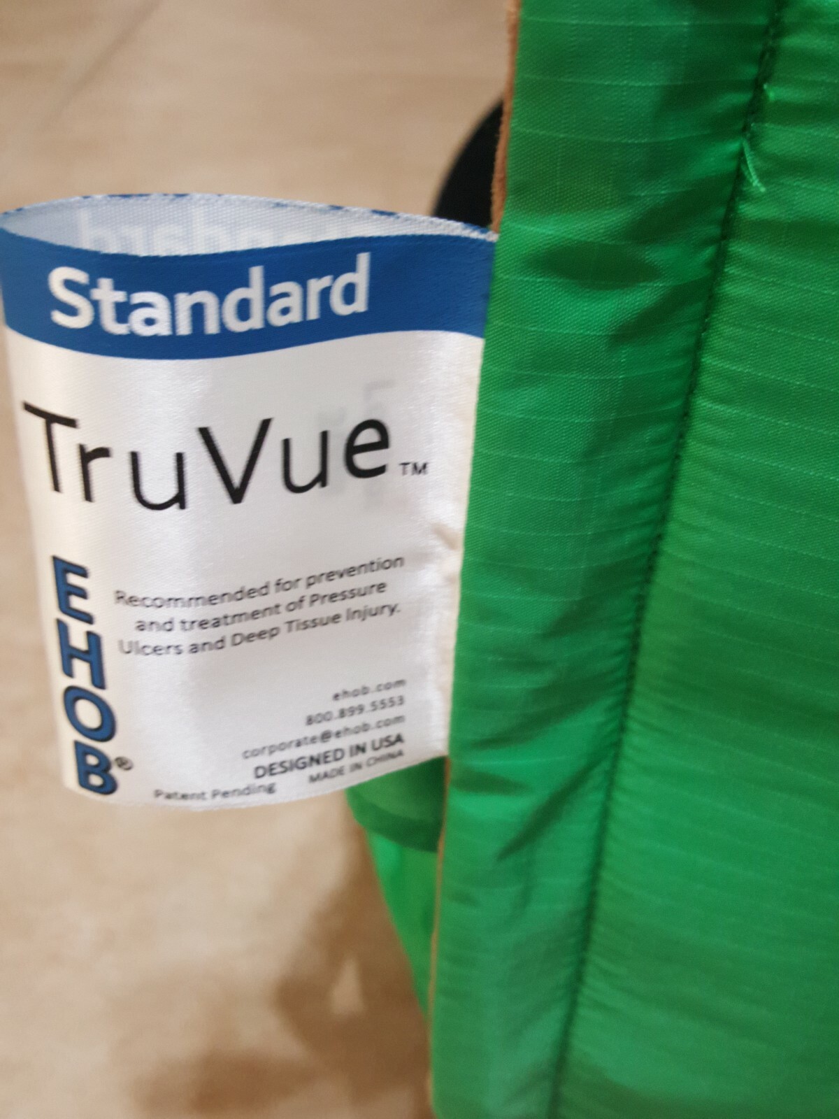 EHOB TruVue Standard Heel Protector Green Prevents Pressure Ulcers Tissue Injury