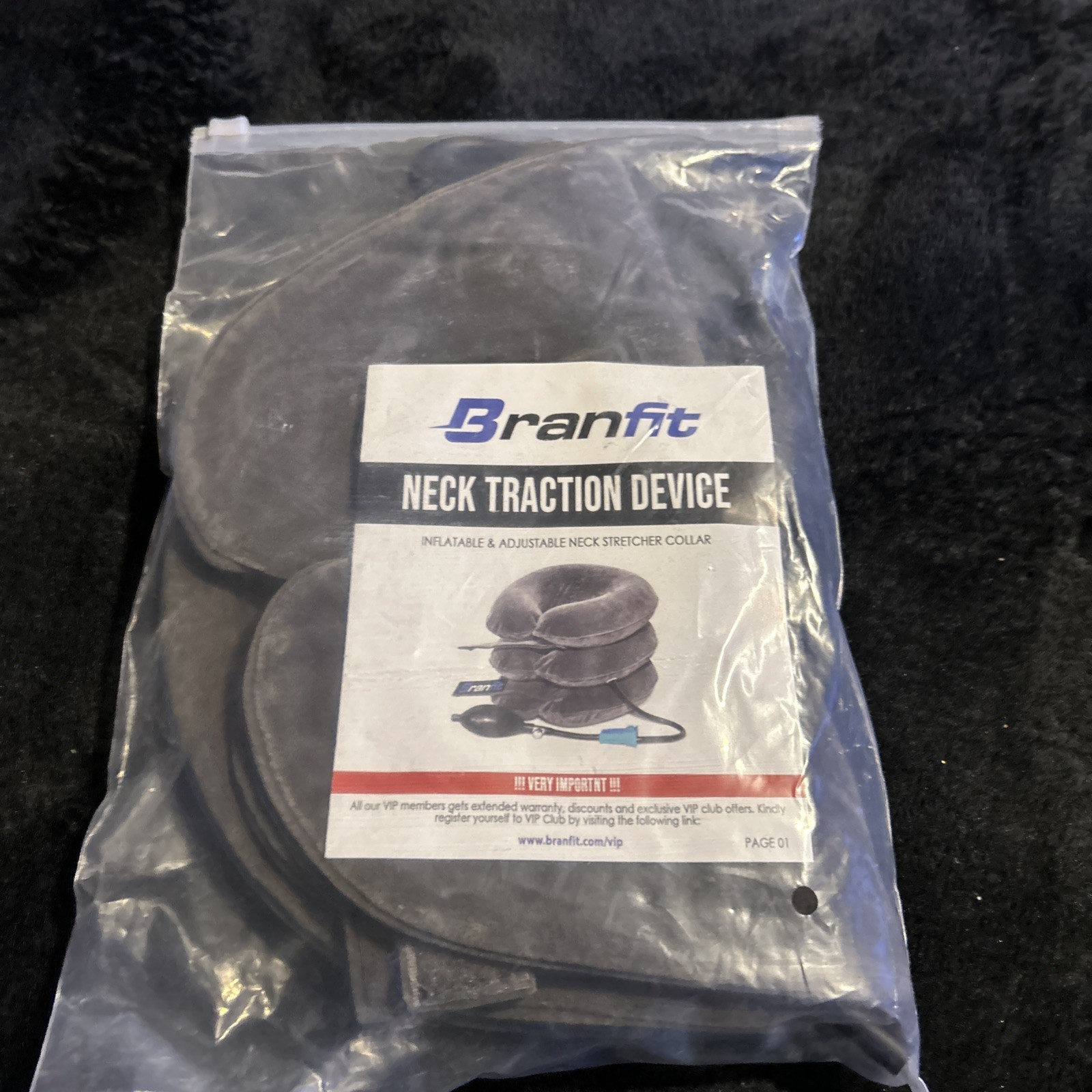 Branfit Cervical Neck Traction Device Brace Adjustable Neck Support Spine Aling