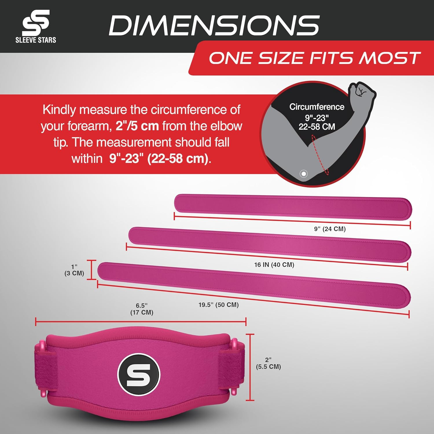 Sleeve Stars Tennis Elbow Brace for Women – Adjustable Tennis Elbow Strap, Golfe