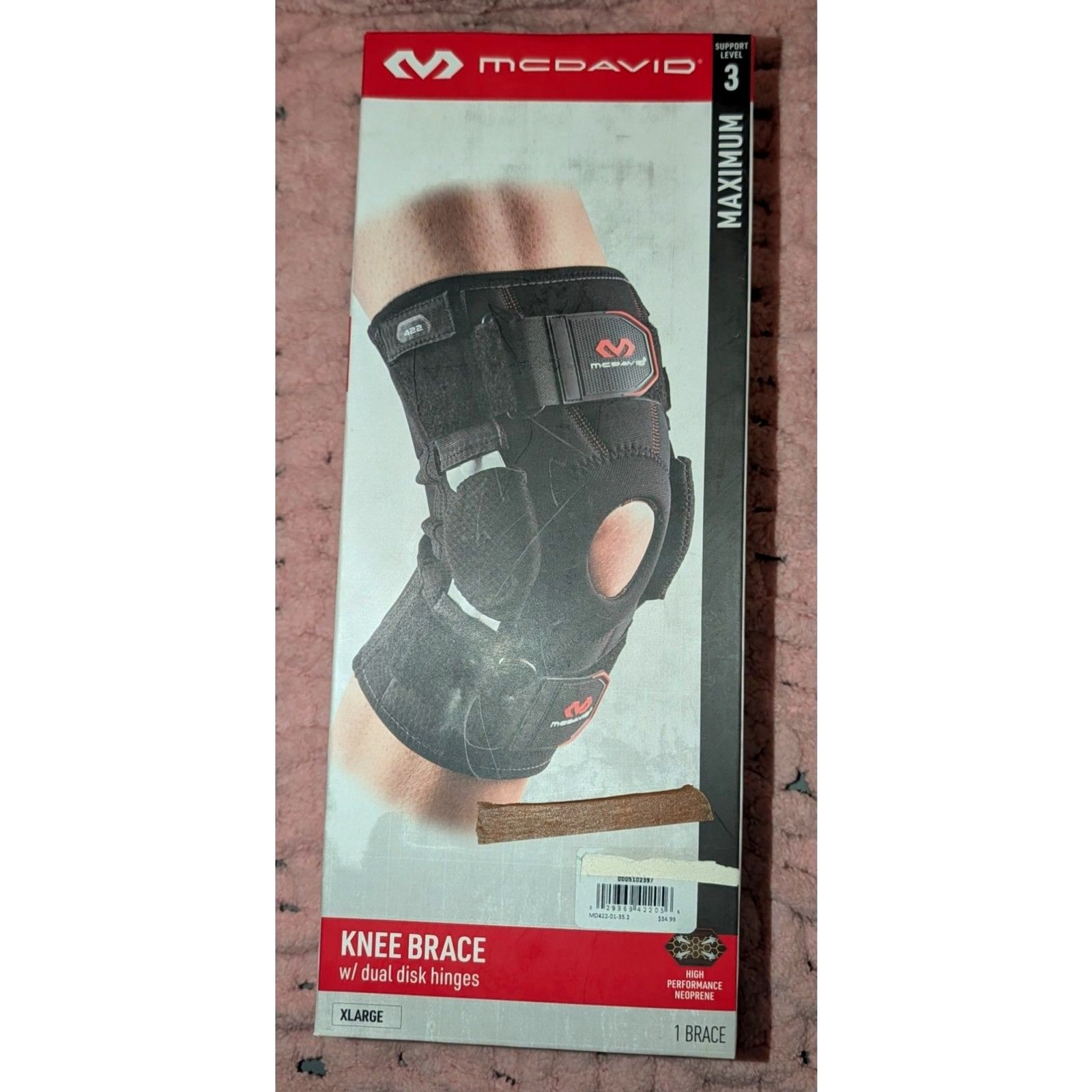 McDavid Dual Disk Hinged Knee Brace Black 422r Size X-large Orthopedic