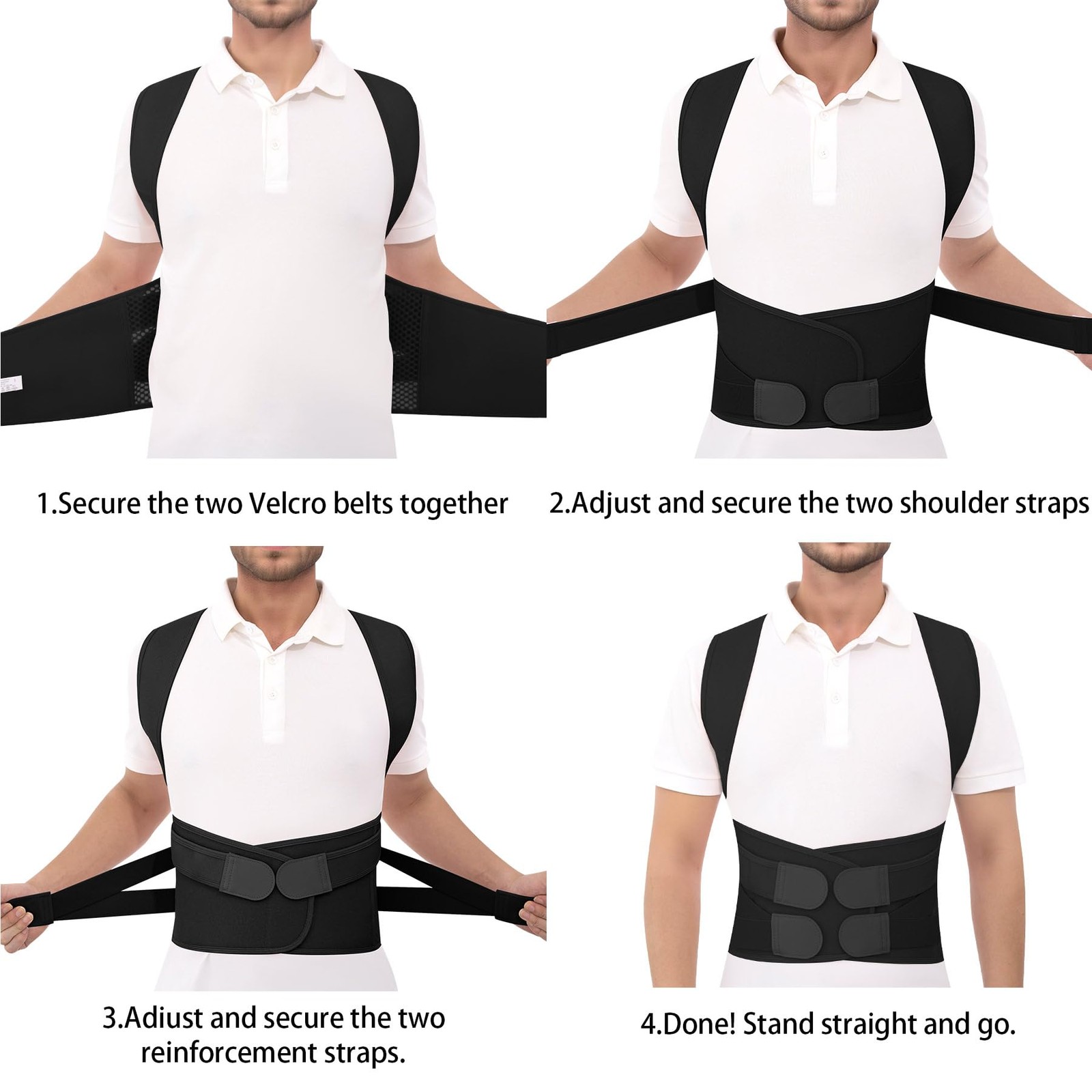 Posture Corrector Back Brace for and Men Lightweight Adjustable Comfortable B…
