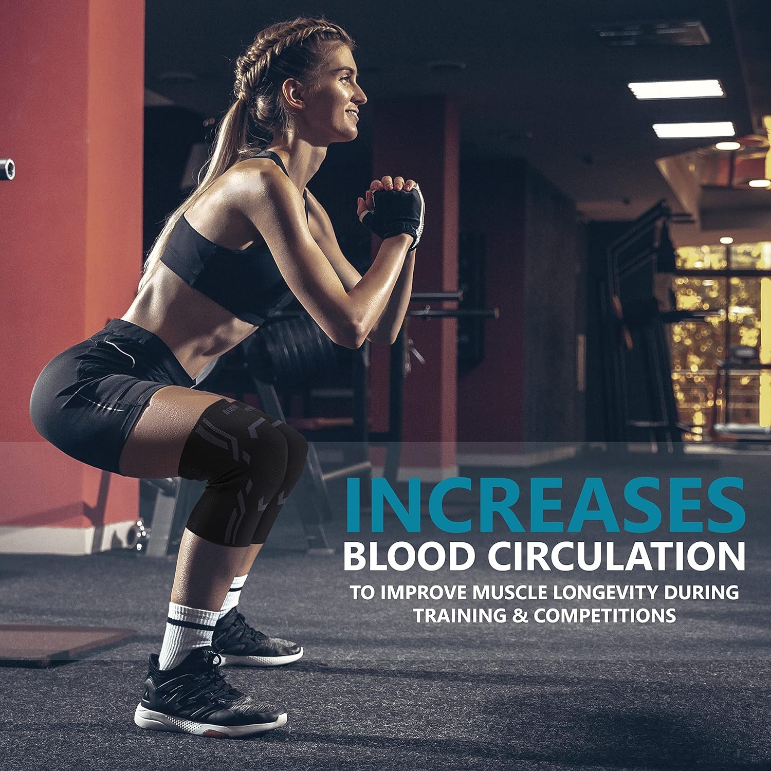 Knee Support Compression Sleeve Workout Running Brace