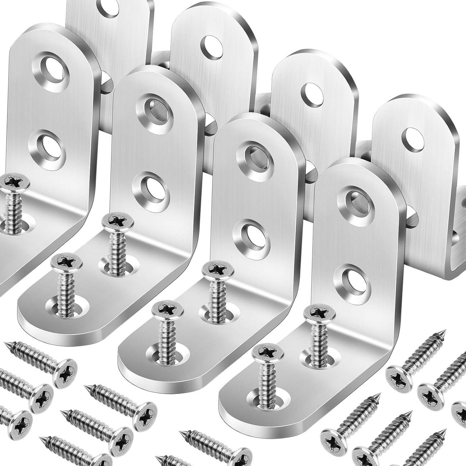Durable 40x40mm Corner Brace Set – 8 Heavy Duty Brackets with Screws Included