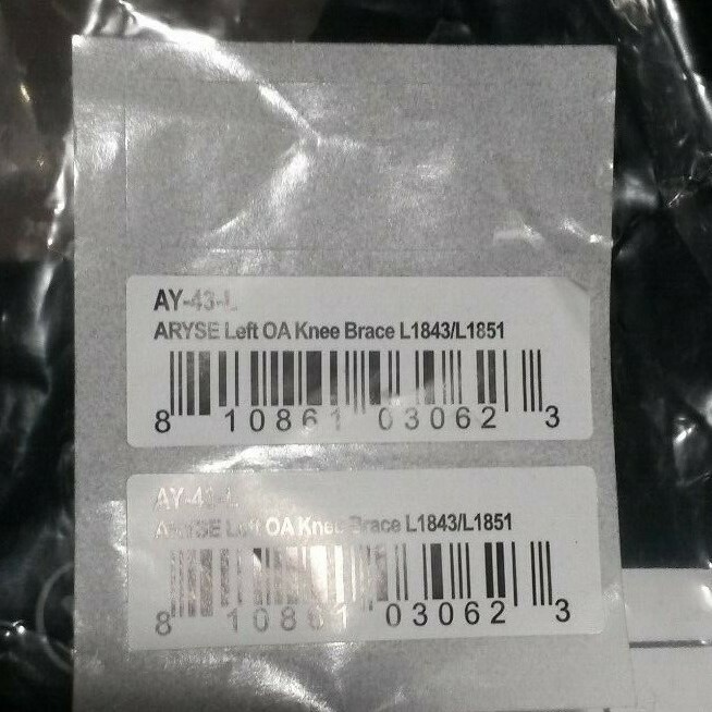 Aryse Left OA Knee Brace Complete New in Bag