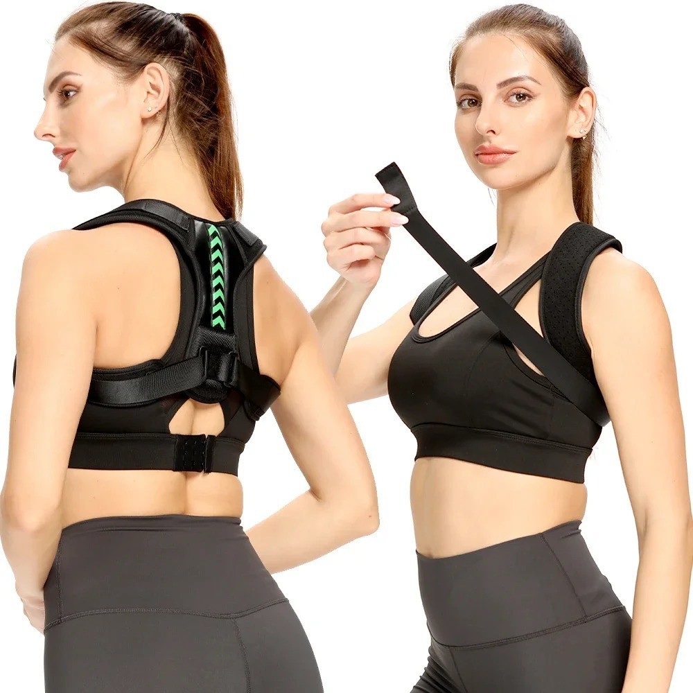 Shoulder Support Adjustable Back Pain Support Posture Corrector Brace Belt Strap