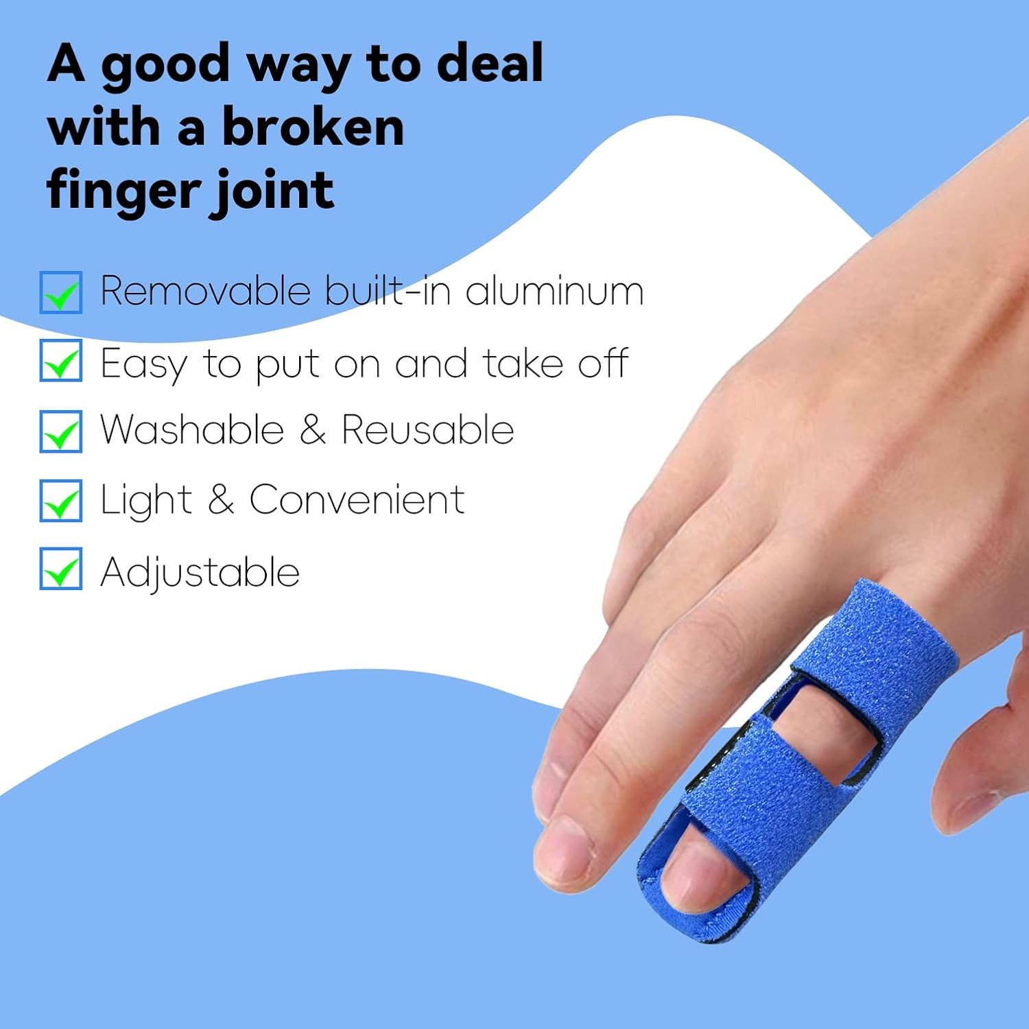 Finger Splint, Universal Trigger Finger Brace for Broken/Arthritis Pain and Spra