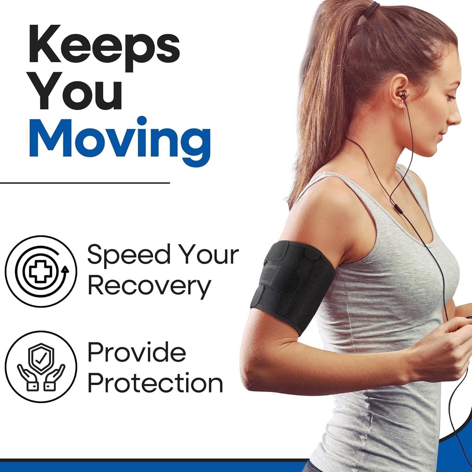 Bicep Tendonitis Brace – Bicep Brace & Upper Arm Compression Sleeve for Trice…