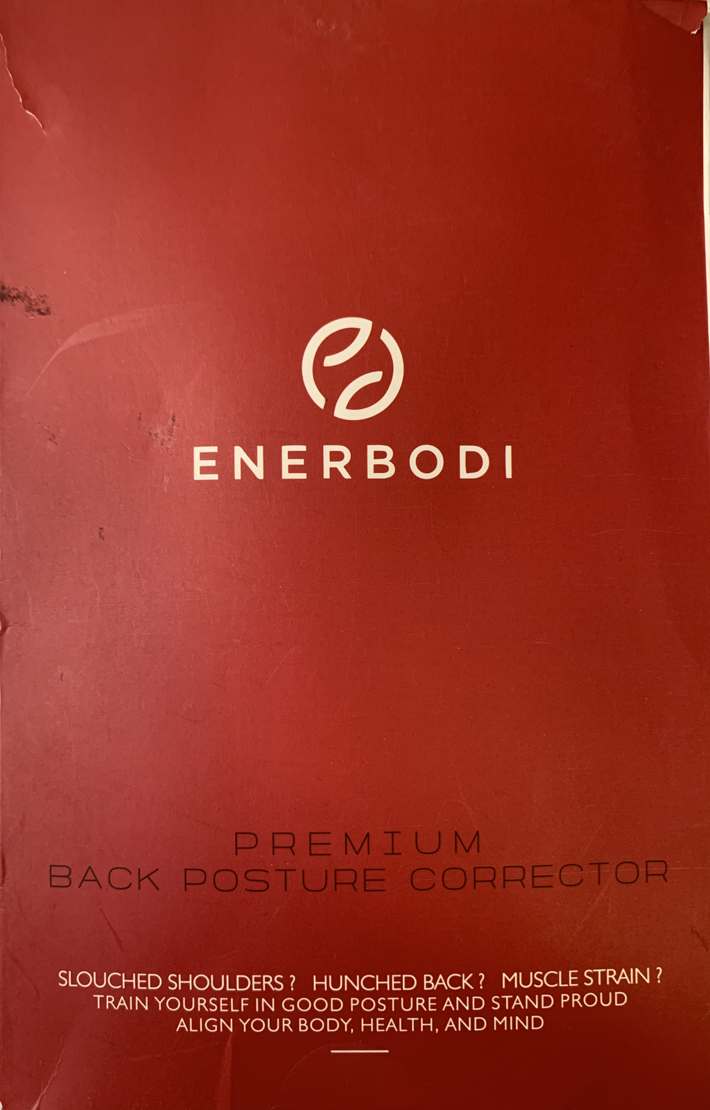 Enerbodi Back Posture Corrector Unisex Black/Red Upper Back Straightener Brace
