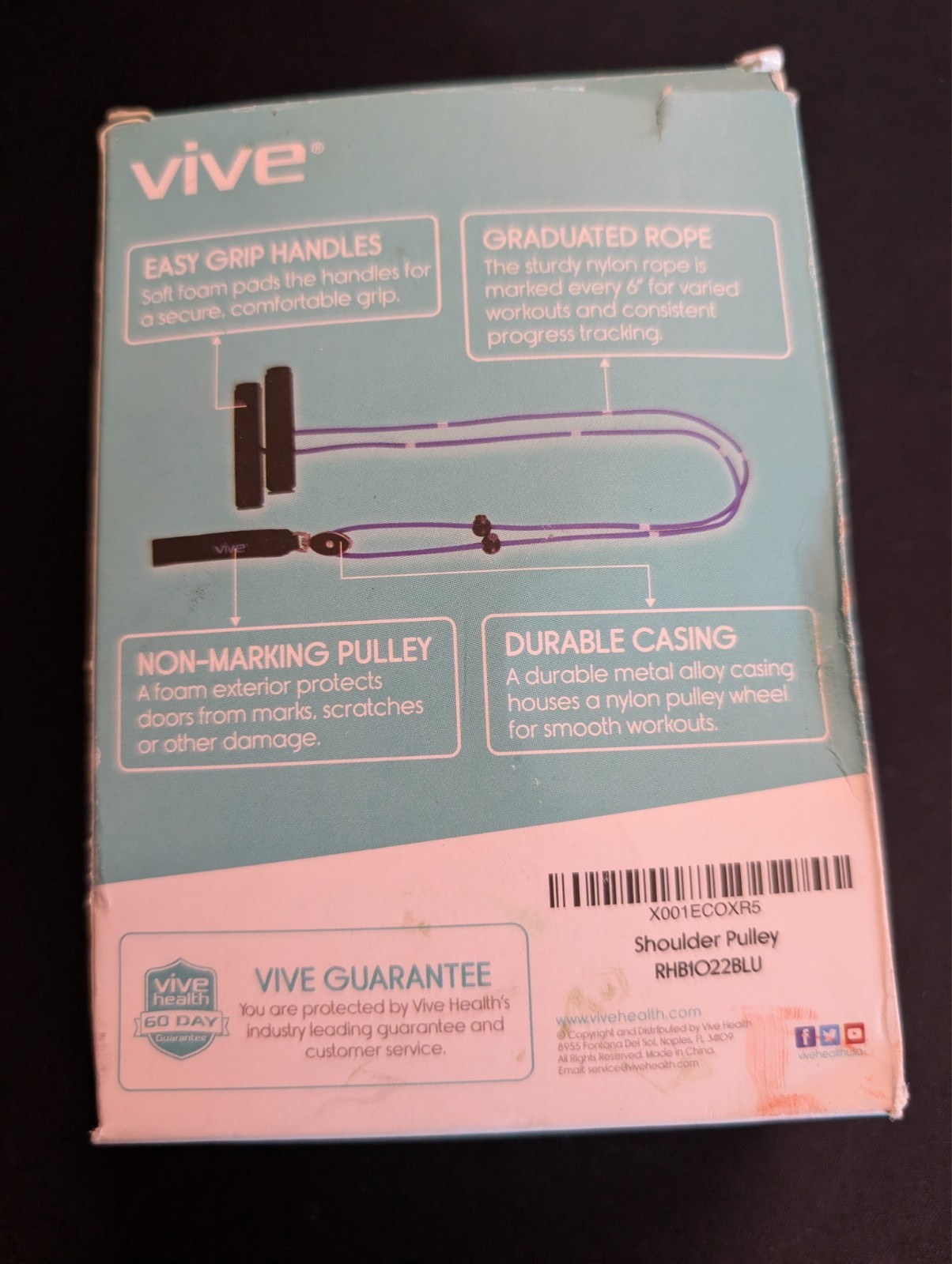 Vive Shoulder Pulley Physical Therapy Exercise Rehab Door Pulley System