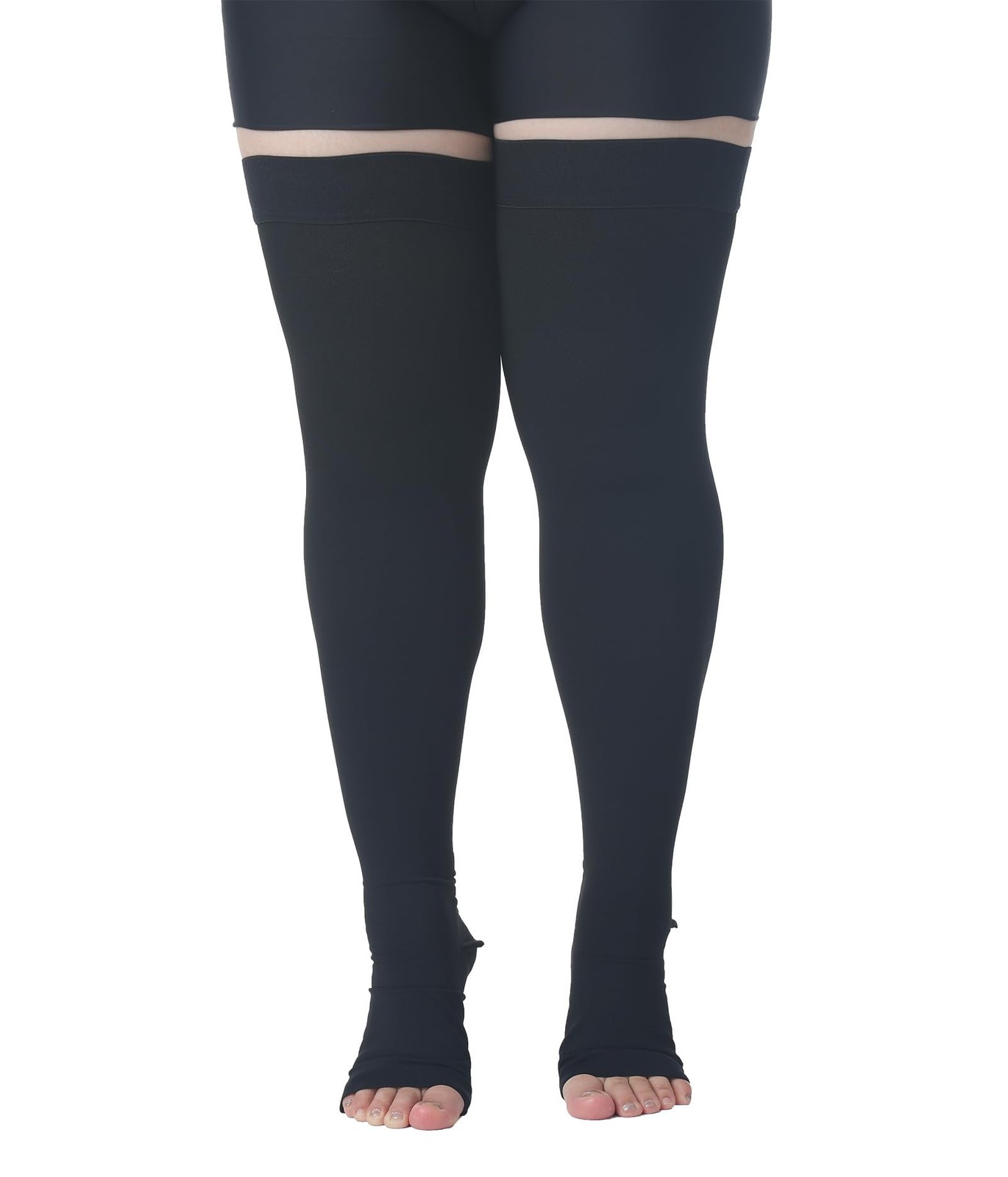 MGANG Plus Size Thigh High Compression Stockings, 15-20mmHg, Varicose Veins |…