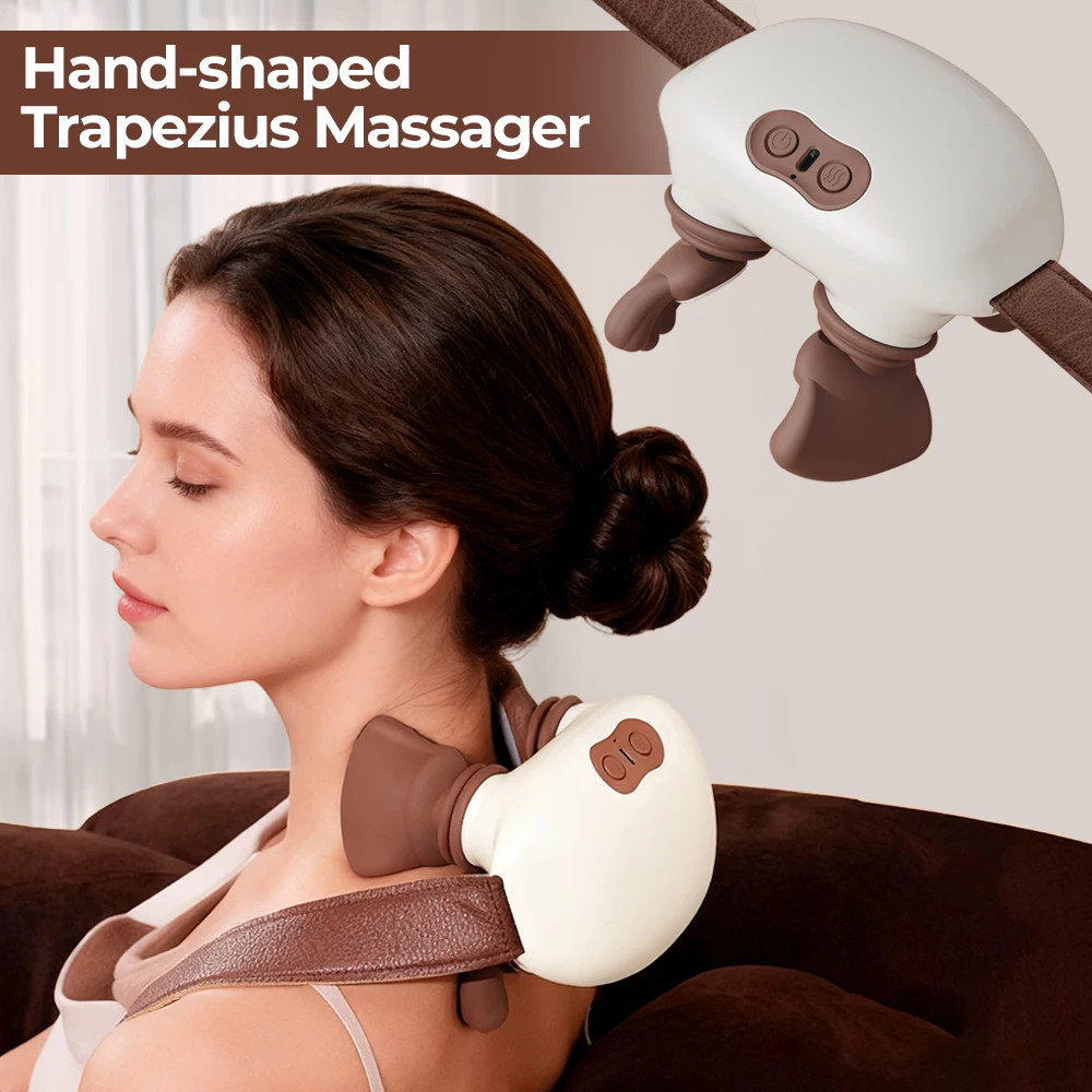 Electric Heated Shoulder Massager Brace Vibration Knee Massage Joint Pain Relief
