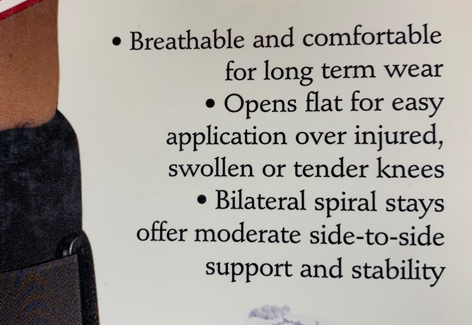 OTC orthopedic Orthotex Knee Stabilizer Wrap with Spiral Stays – Latex Free