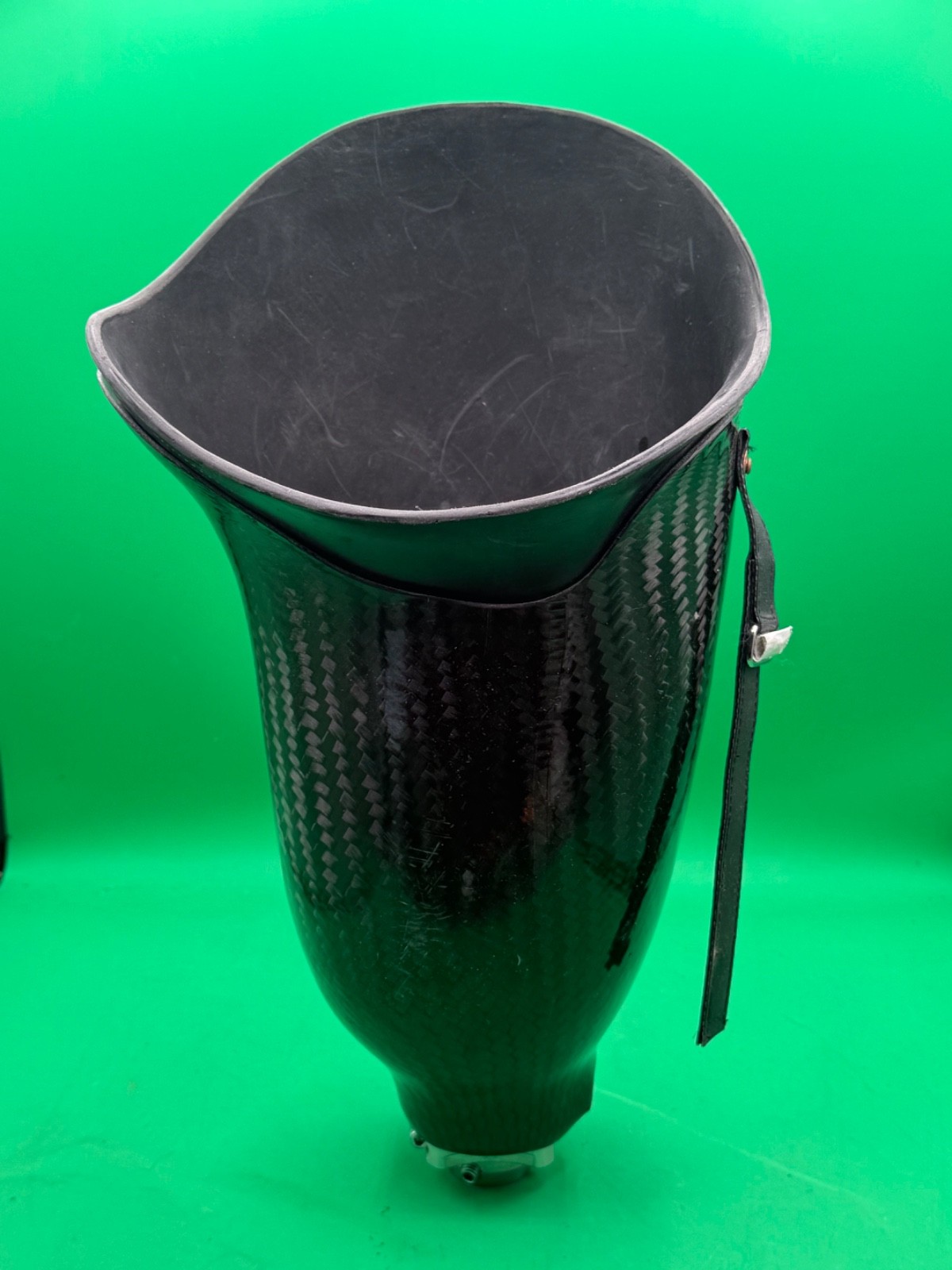 Left above knee prosthetic socket. Not for medical use.