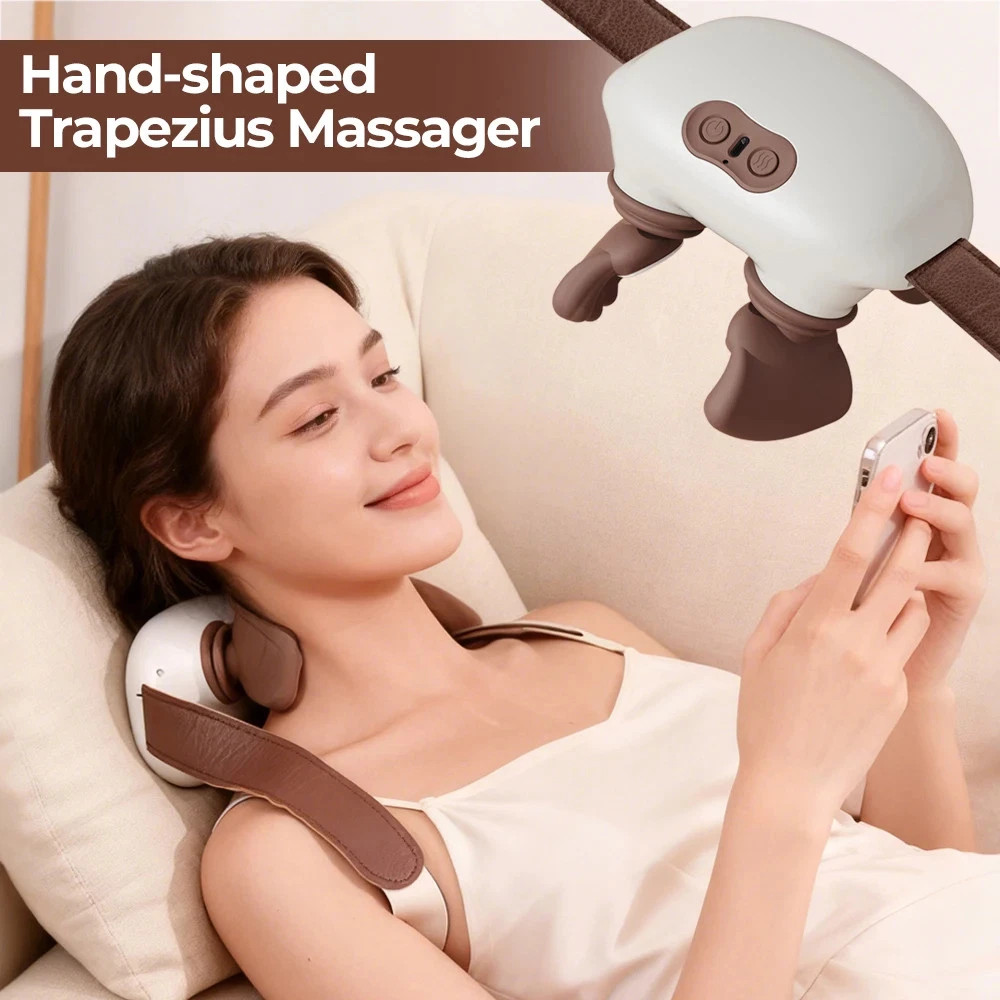 Portable Heated Neck Massager – Deep Kneading Shiatsu for Shoulder & Upper Back