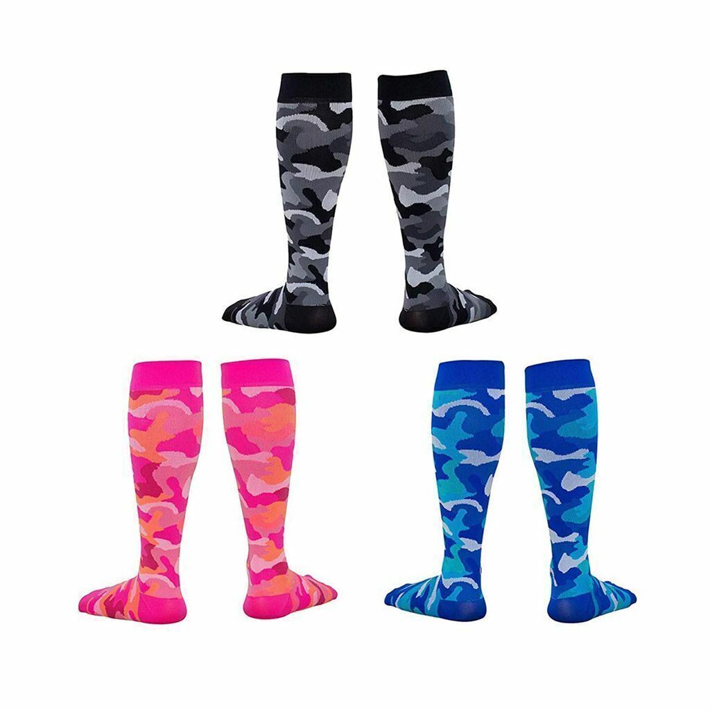 2pc Nylon Compression Socks 20-30mmHg Graduated Support Mens Womens Sports Socks