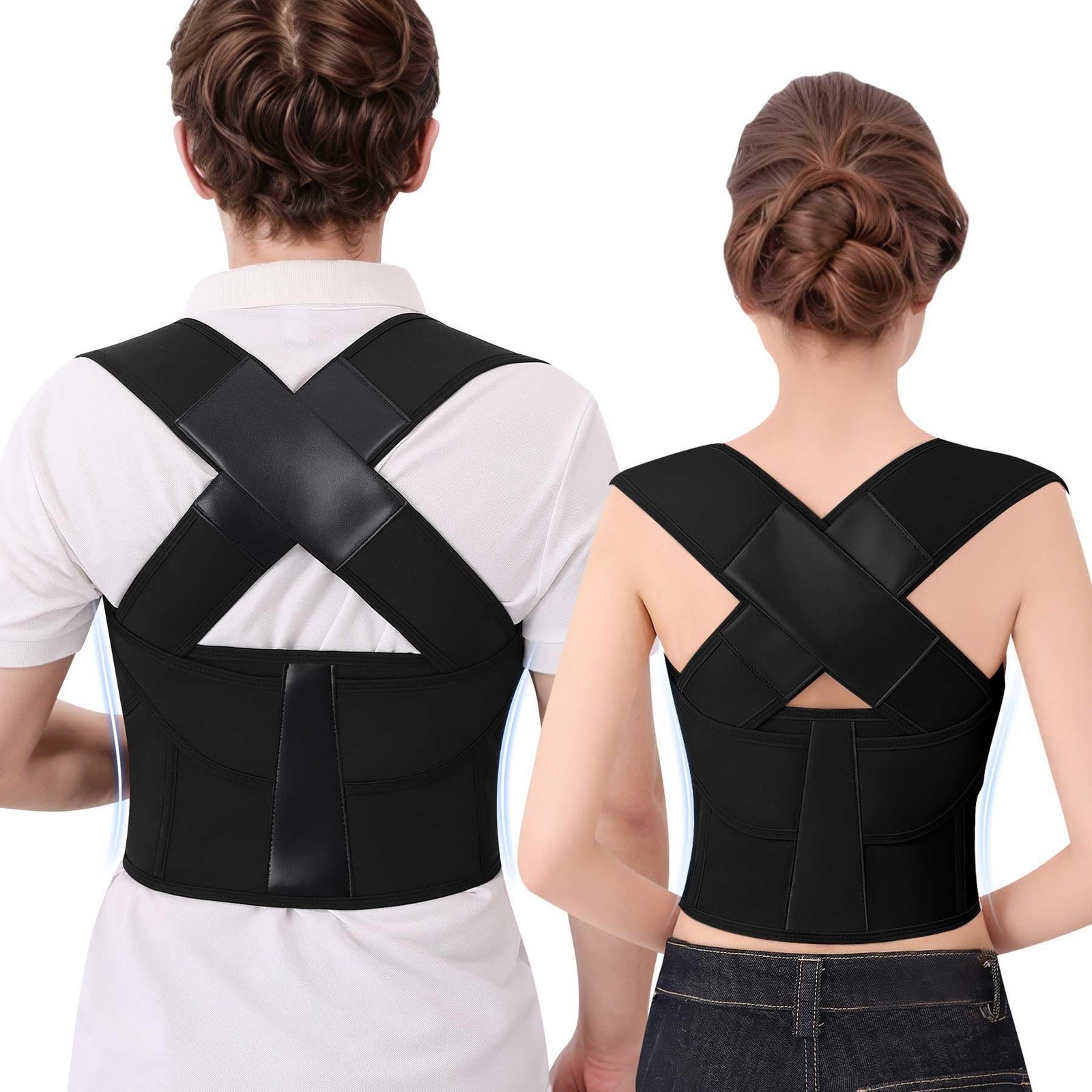Cmipeob Posture Corrector for Women and Men Plus Size Full X-Large, Black