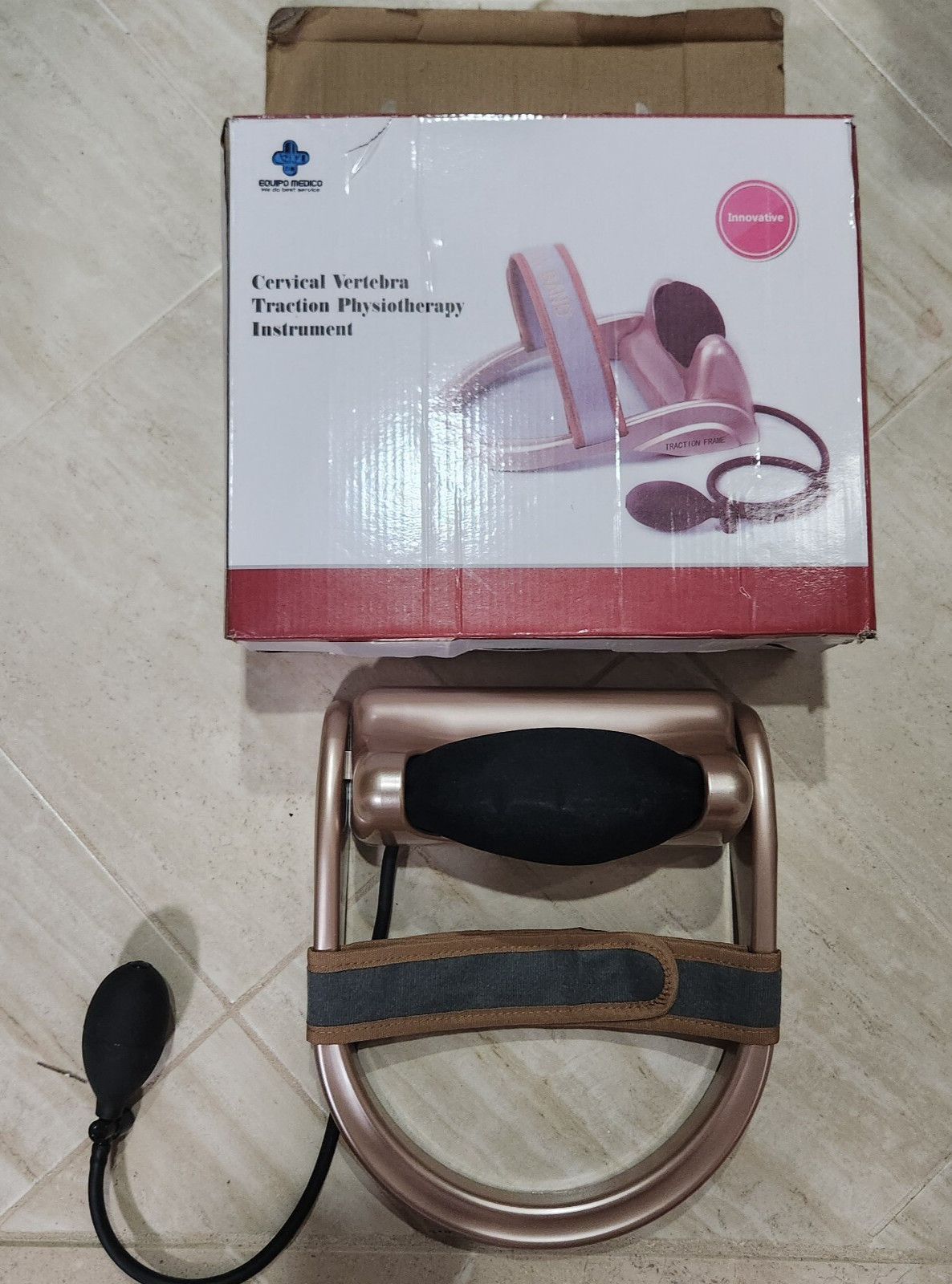 Cervical Vertebra Neck Traction Physiotherapy Device Chronic Pain Relief Muscle