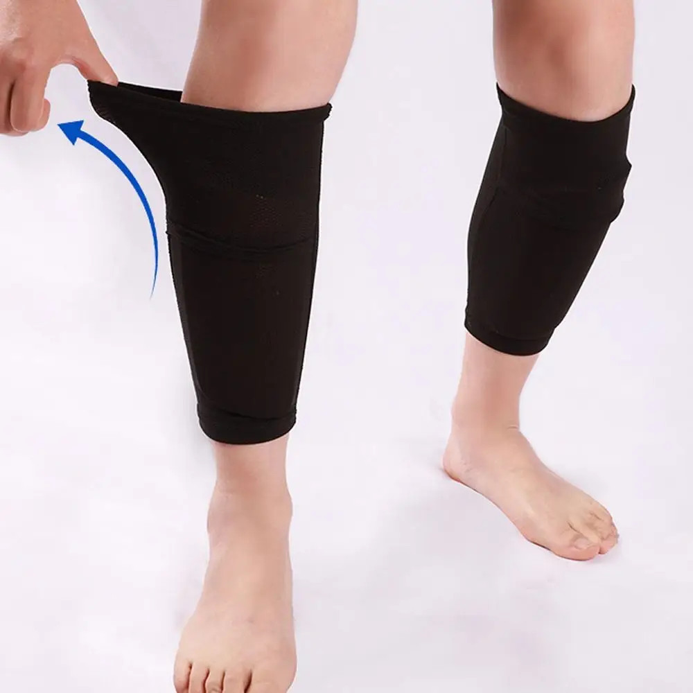 Pocket Kids Boys Men Sports Leg Guard Sleeves Instep Socks Football Shin Holder
