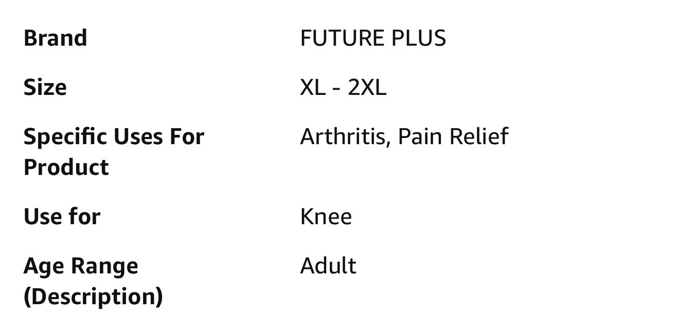 Future Plus Compression Sleeve Knee Support XL-XXL Blue and Black