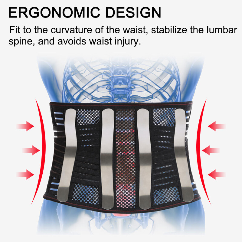 Orthopedic Lumbar Lower Back Support Belt Brace Sciatica Pain Relief Mens Women