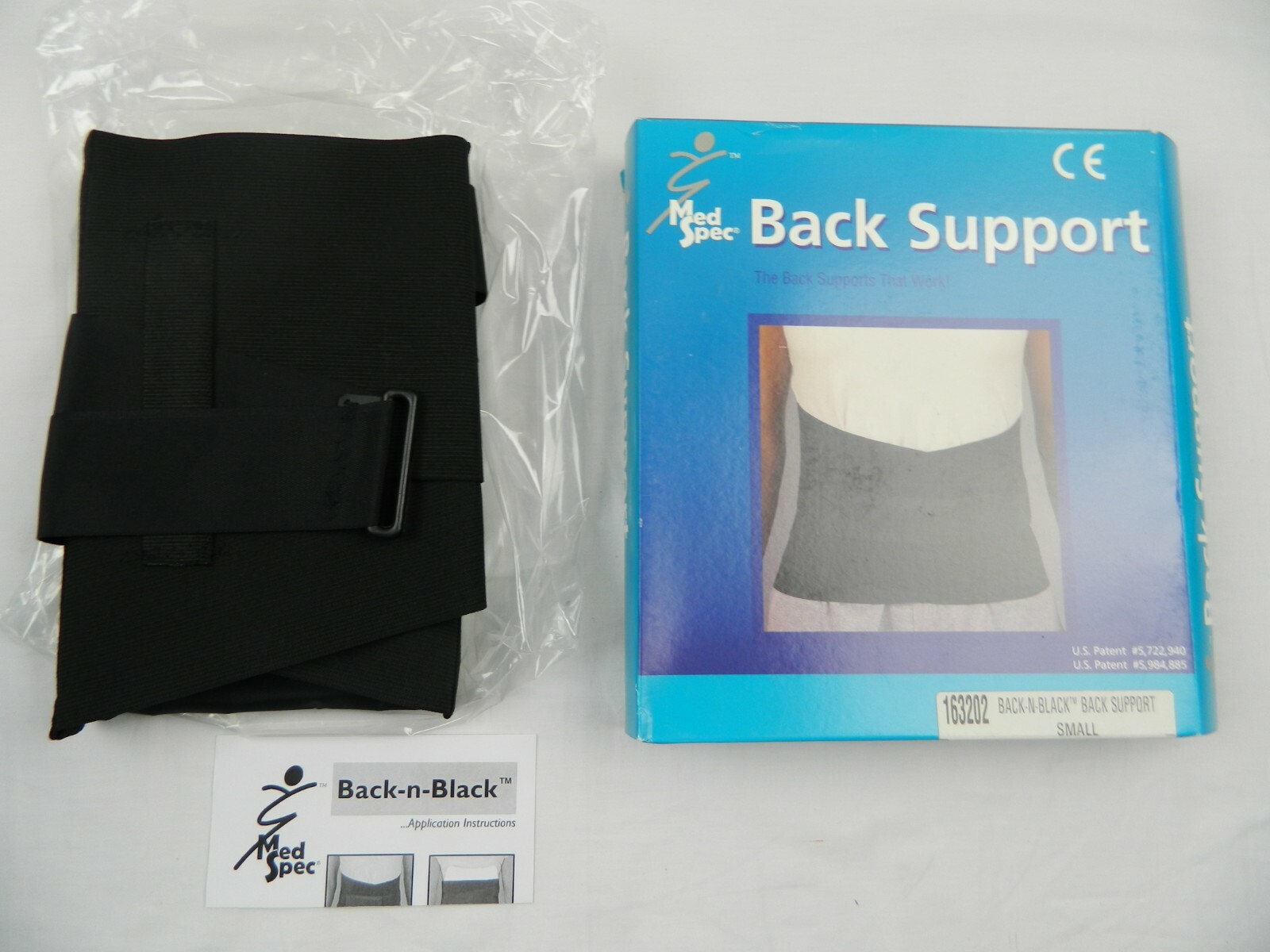 MED SPEC 163202 – BACK-N-BLACK BACK SUPPORT SMALL S BLACK