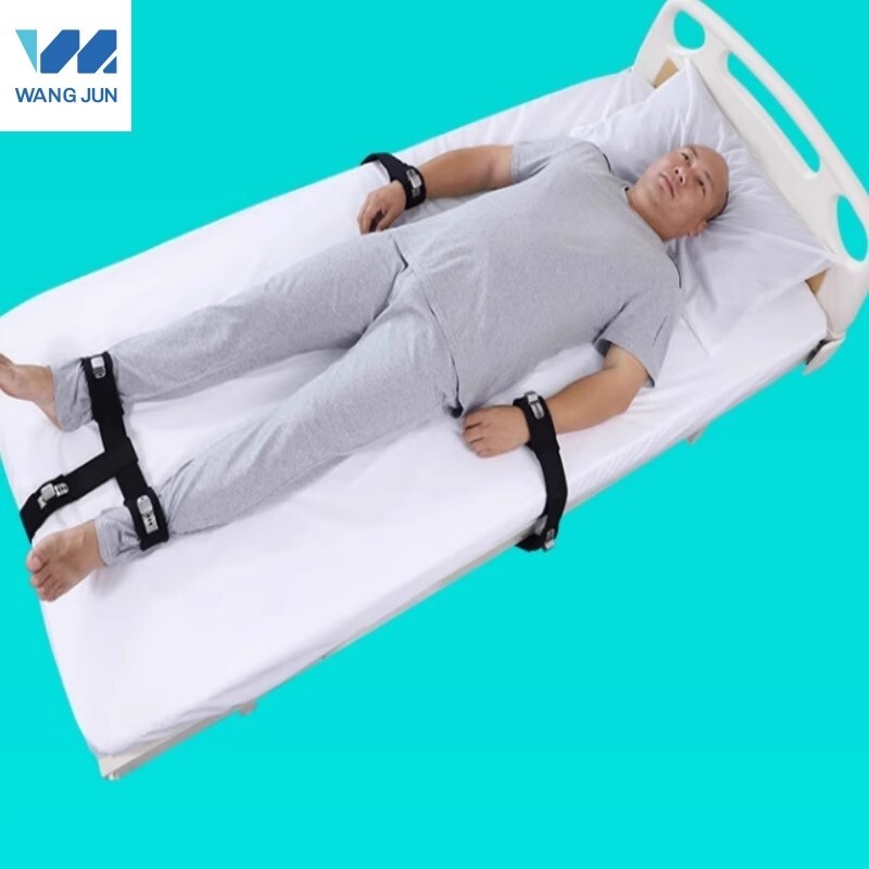 Buckle Lying 4-point Magnetic Restraint Strap set For Psychiatric Rehabilitation