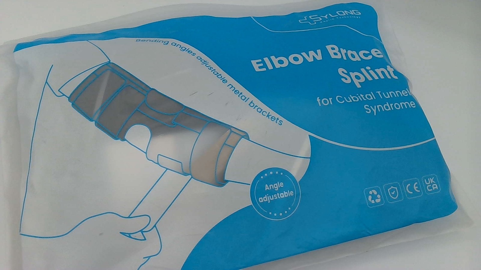 Cubital Tunnel Syndrome Elbow Brace Ulnar Nerve Splint Immobilizer Adj. Support