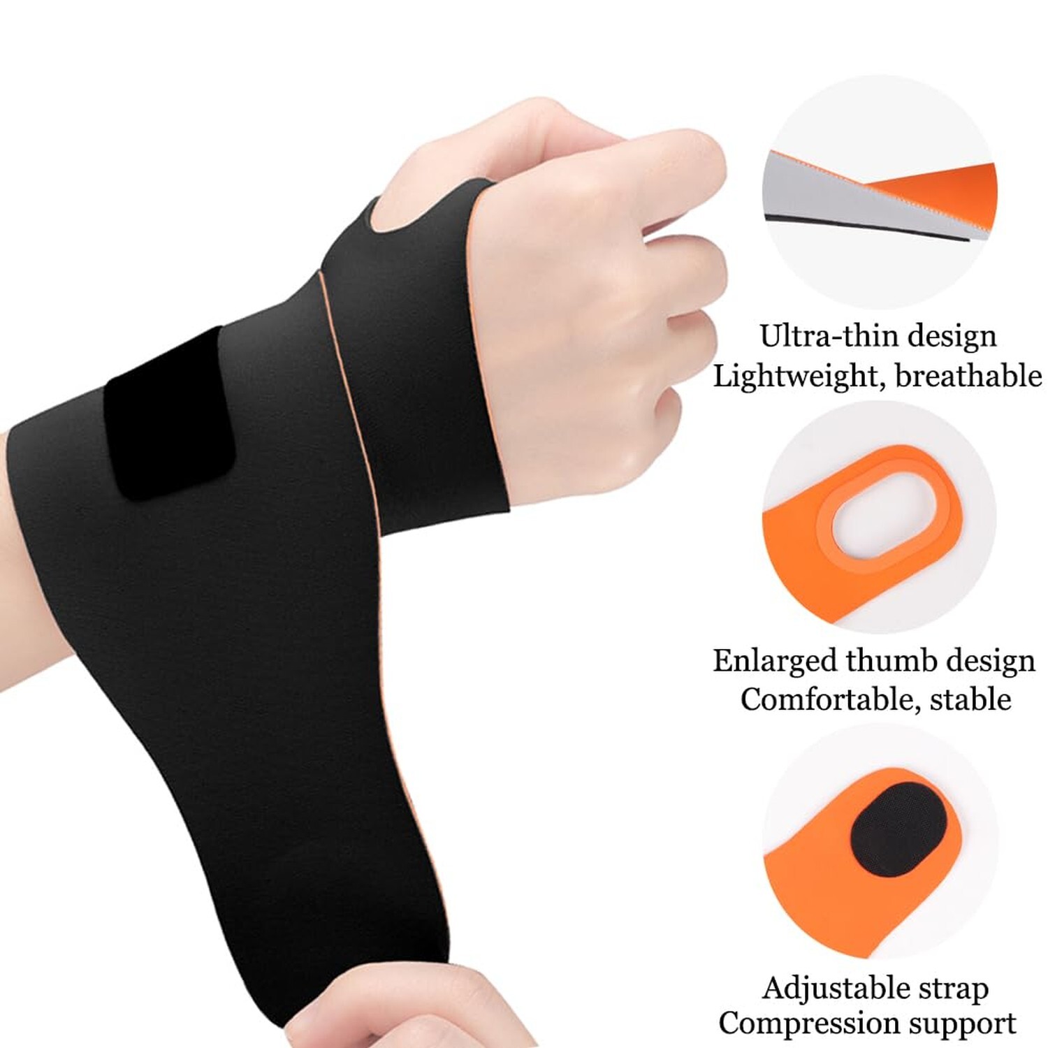Compression Wrist Brace (2Pcs), Elastic Wrist Wrap Support for Carpal Tunnel,…