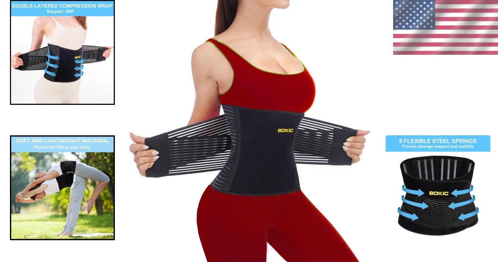 Back Brace XXXL Men Women Lumbar Support Sciatica Relief Work Lifting Black Belt