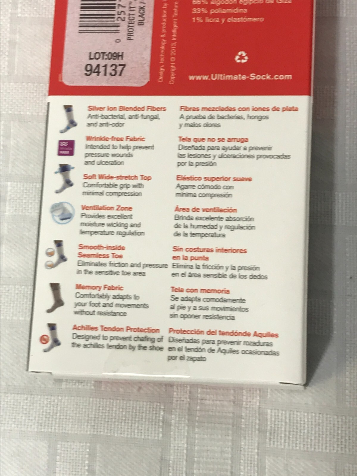 NEW! Swiss Therapeutic Diabetic Sock Black Unisex Size C Men’s Size 8-11 NOS