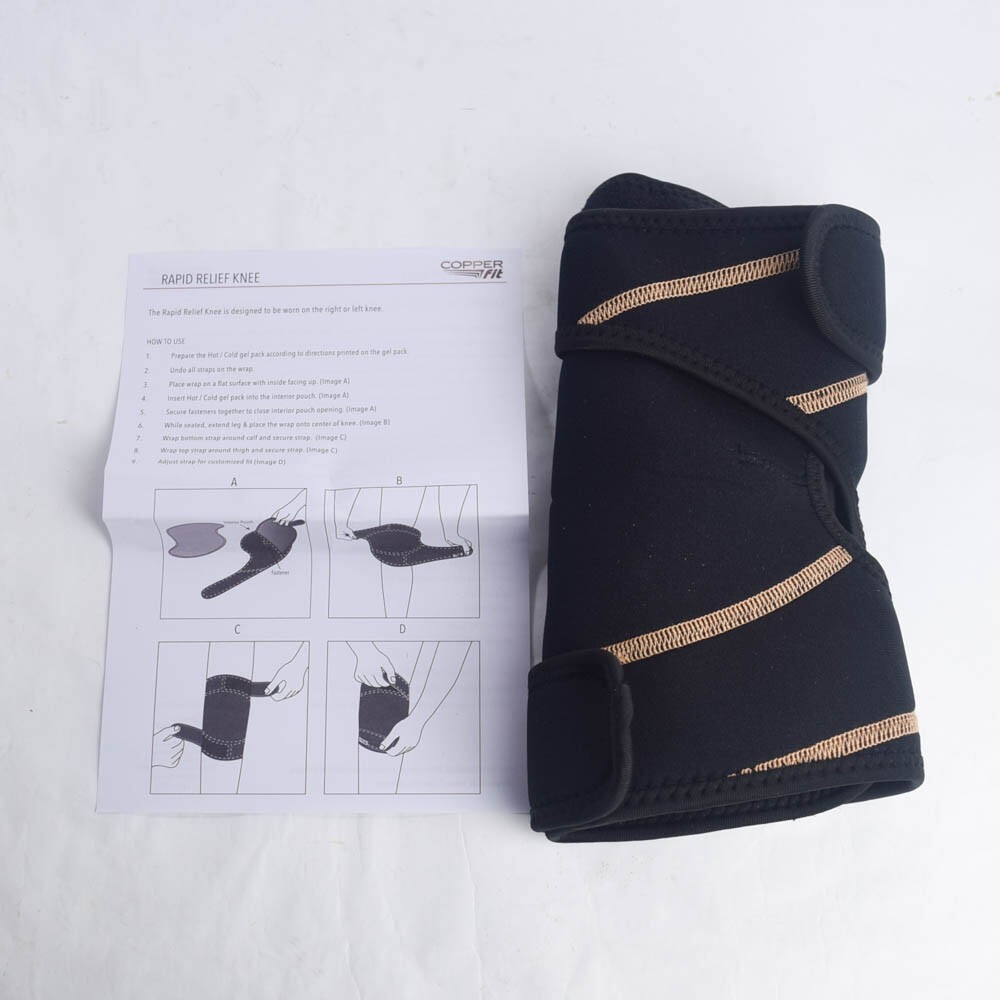 Copper Fit Rapid Relief Knee Wrap Hot/Cold Pack – One Size Fits Most