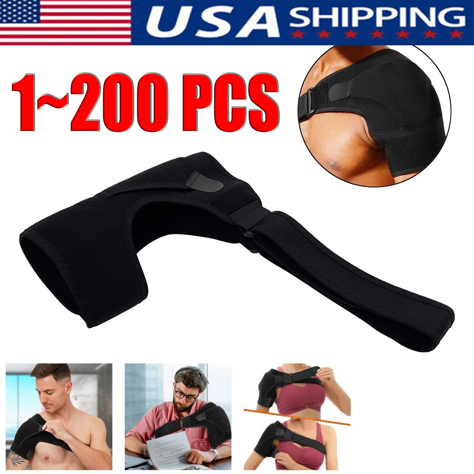 Shoulder Brace Support Compression Sleeve Torn Rotator Cuff Relief Joint AC Pain
