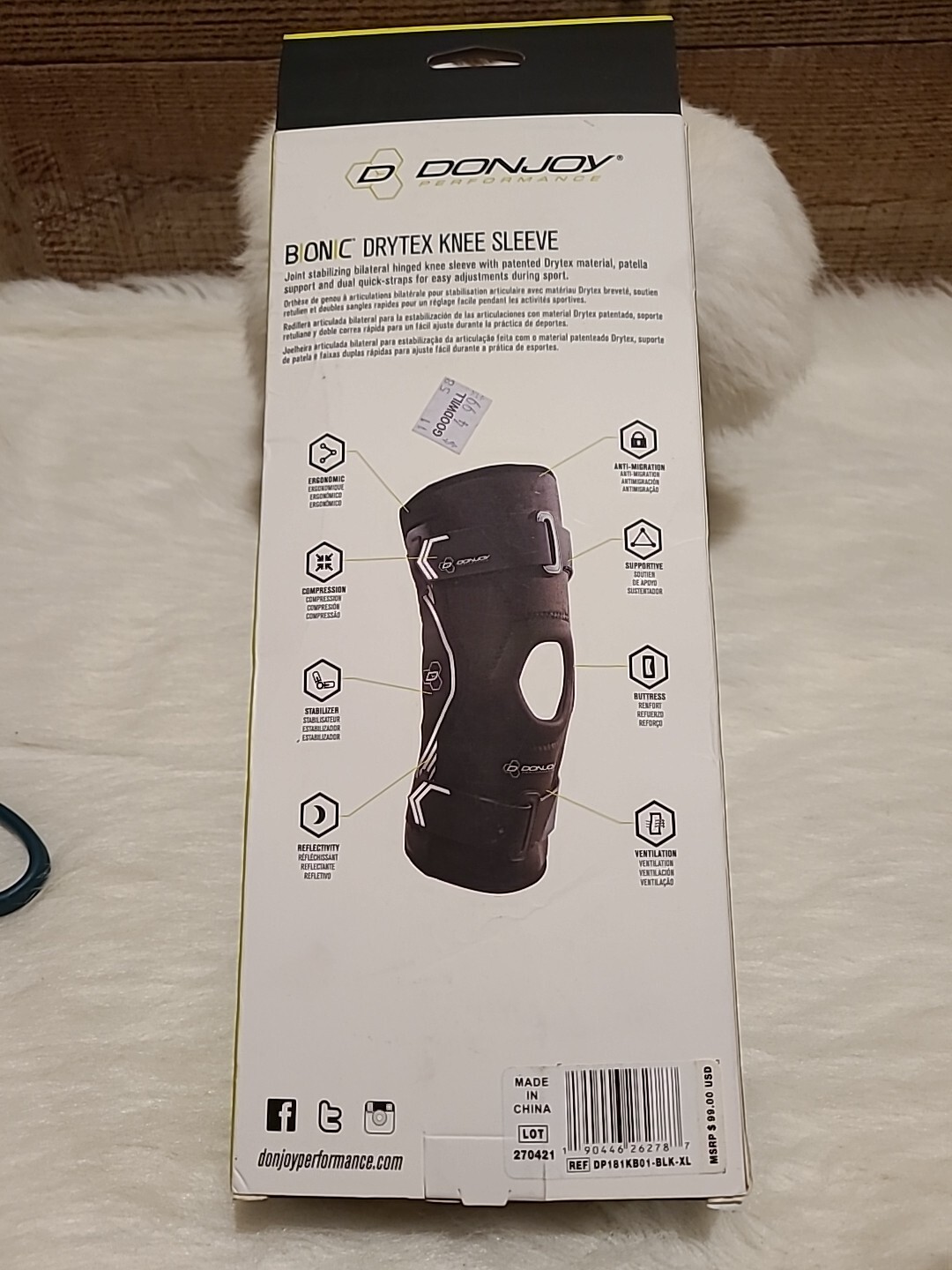 DonJoy Performange Bonic Comfort Hinged Knee Brace – L/XL