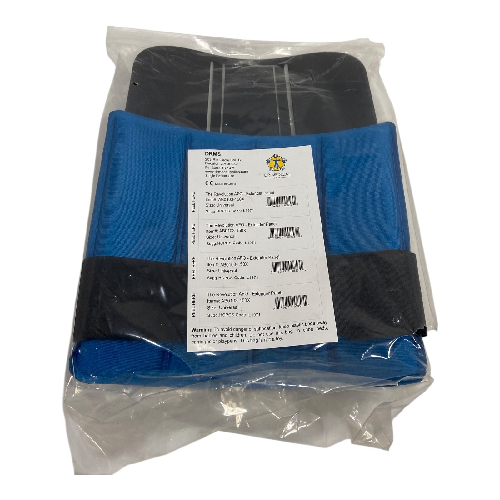 DRMS Dr. Medical Revolution AFO Extender Panel (#AB0103-150X) + Leg Brace Medium