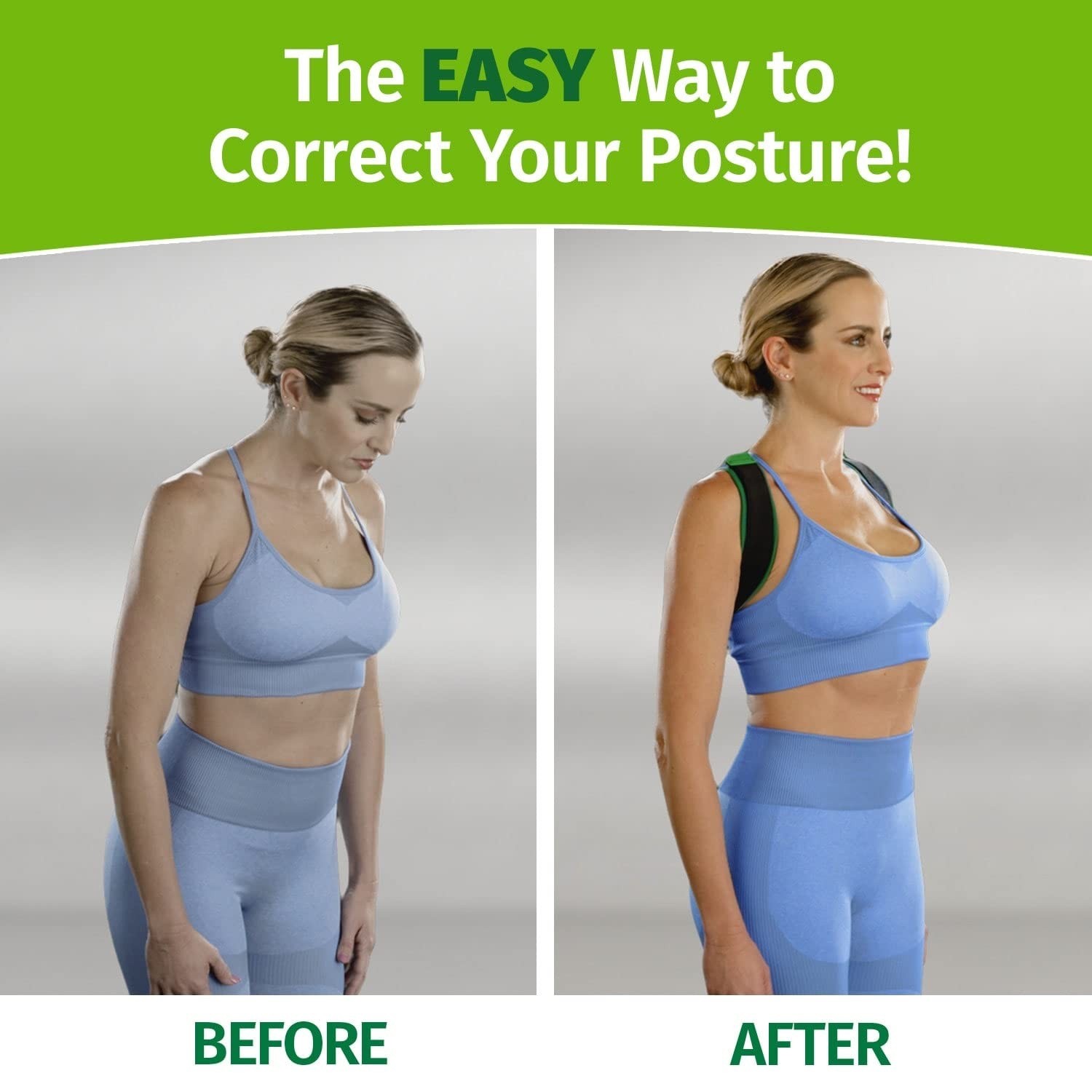 Hempvana Straight 8 Adjustable Posture Corrector for Neck & Back Pain Relief