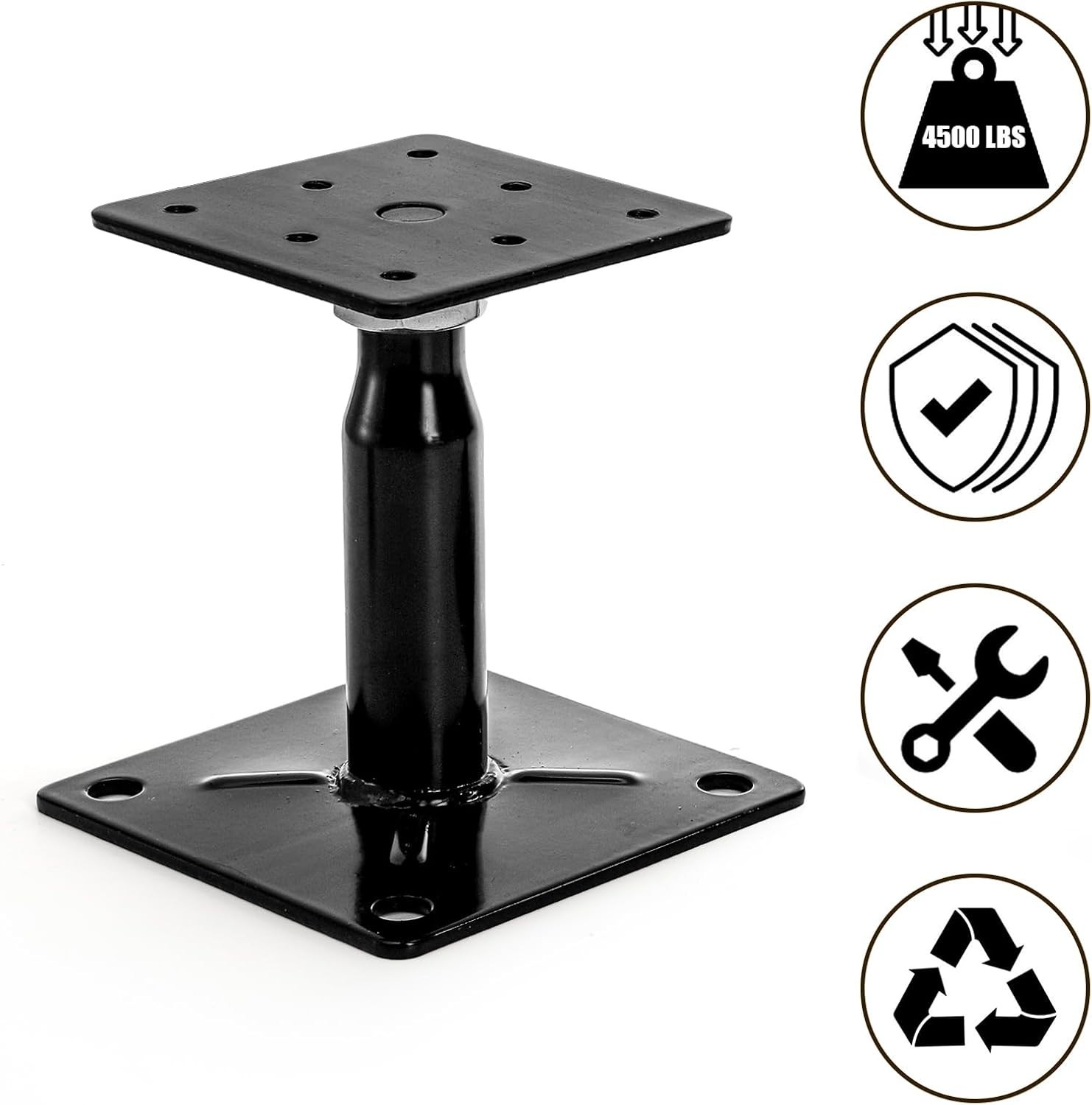 Floor Joist Jacks 4 Pack Adjustable Support for Deck Foundation and Leveling