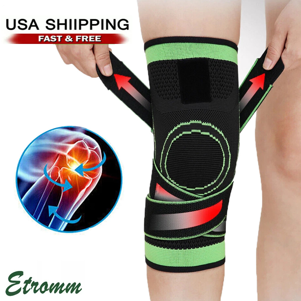 New Knee Sleeve Strap Compression Brace Support Joint Pain Arthritis Relief US