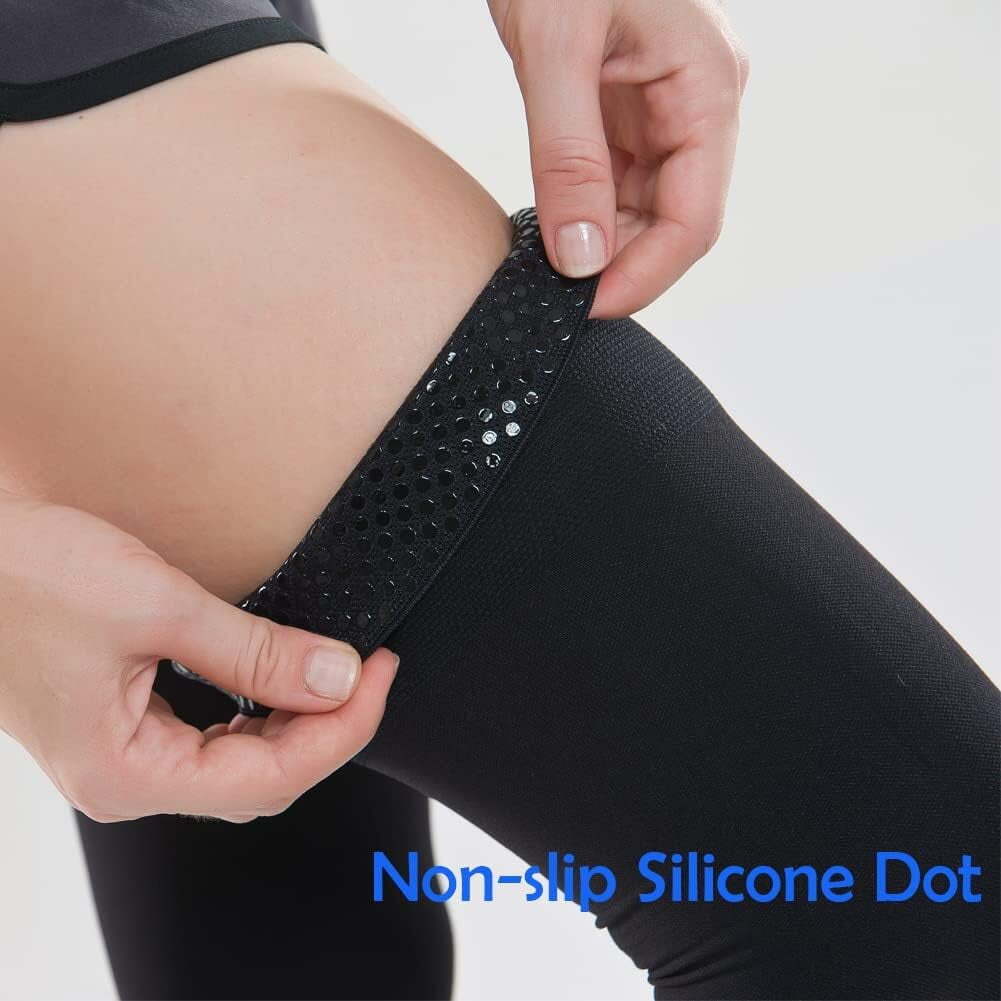 Thigh High Medical Compression Stockings for Treatment Varicose Veins Swelling