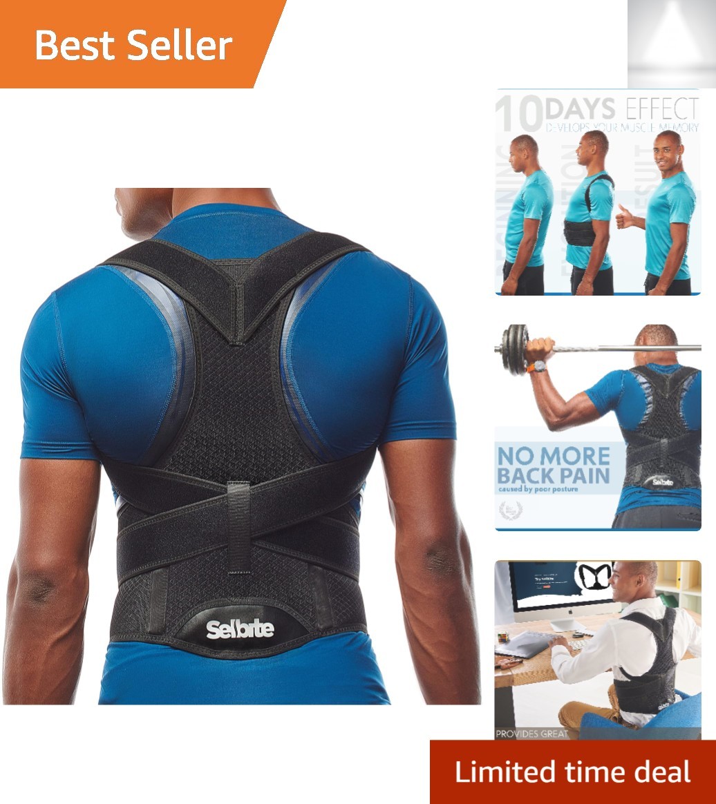 Adjustable Posture Corrector for Men and Women – Pain Relief Back Brace Size S