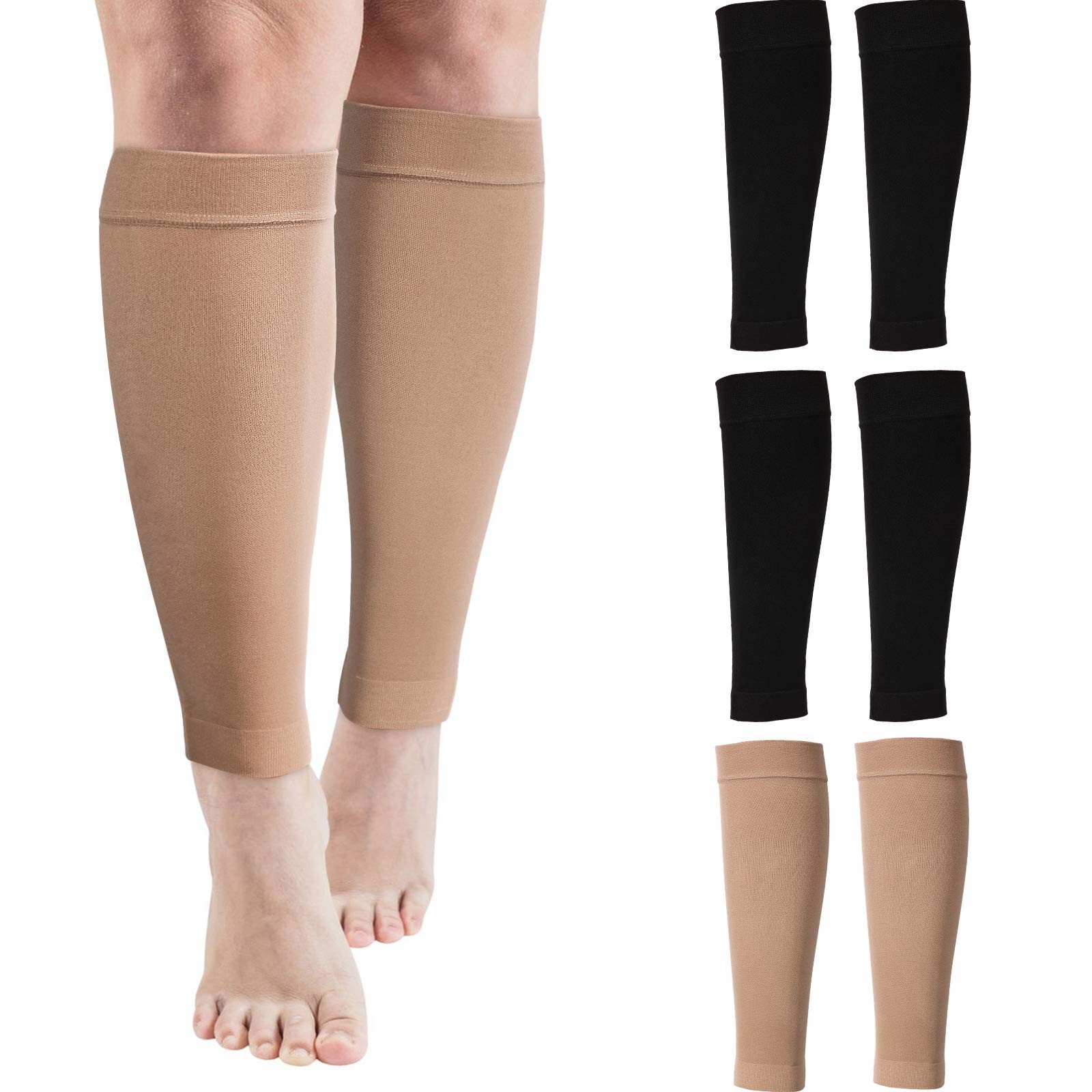 3 Pairs 20 Inch XXL Wide Plus Calf Compression Socks 2030 mmHg Men Women