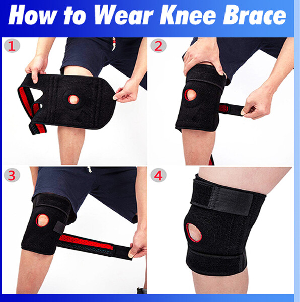 Knee Brace Compression Sleeve Support Sport Joint Arthritis Patella Stabilizer